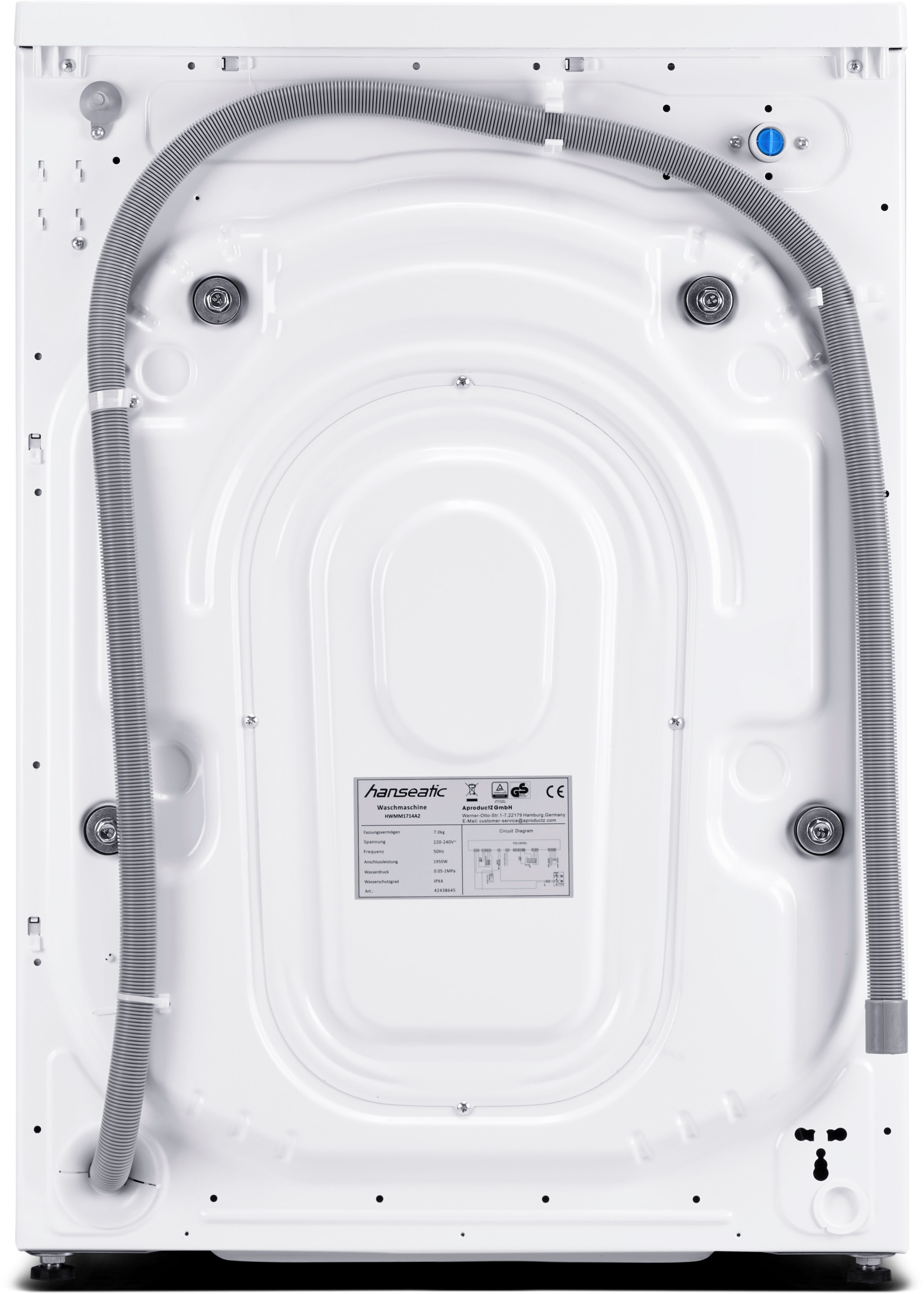 Hanseatic Waschmaschine »HWMM1814A2«, 8 kg, 1400 U/min, Schnellwaschprogramm