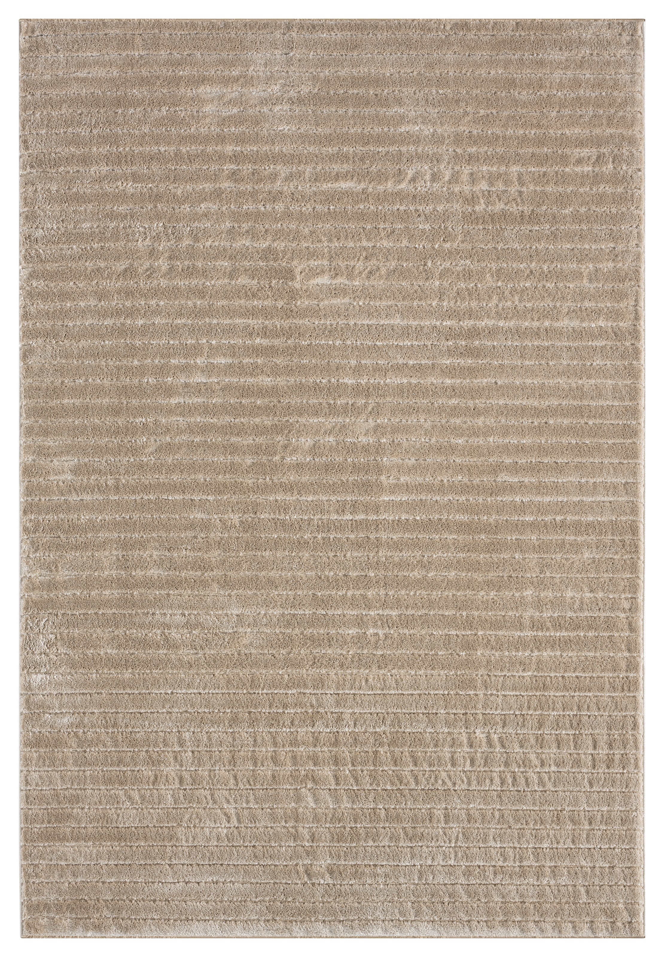 Teppich "Selma", beige, B:160cm H:19mm L:230cm, Kunstfaser, LEGER HOME BY LENA GERCKE, Teppiche, Teppich, Hoch-Tief-Struktur, Streifen Design, weich, Wohnzimmer, Schlafzimmer 2