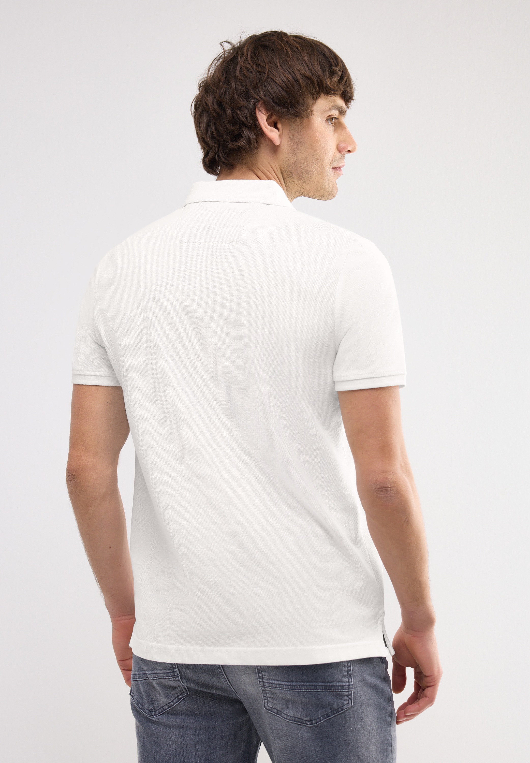 STREET ONE MEN Poloshirt, aus reiner Baumwolle