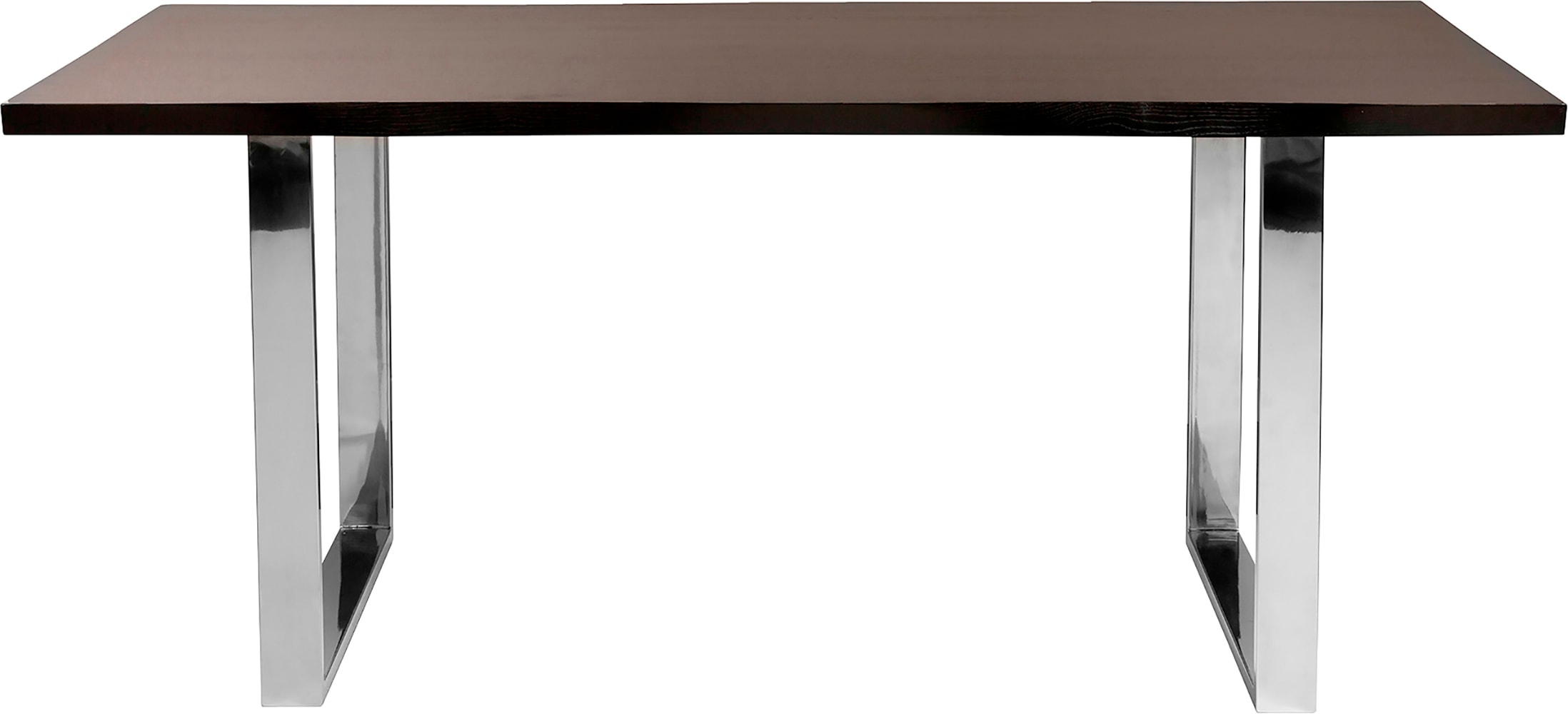 Fink Esstisch, Mit geschwungener | weiß seitlich Tischplatte, geölt massive Form, BAUR
