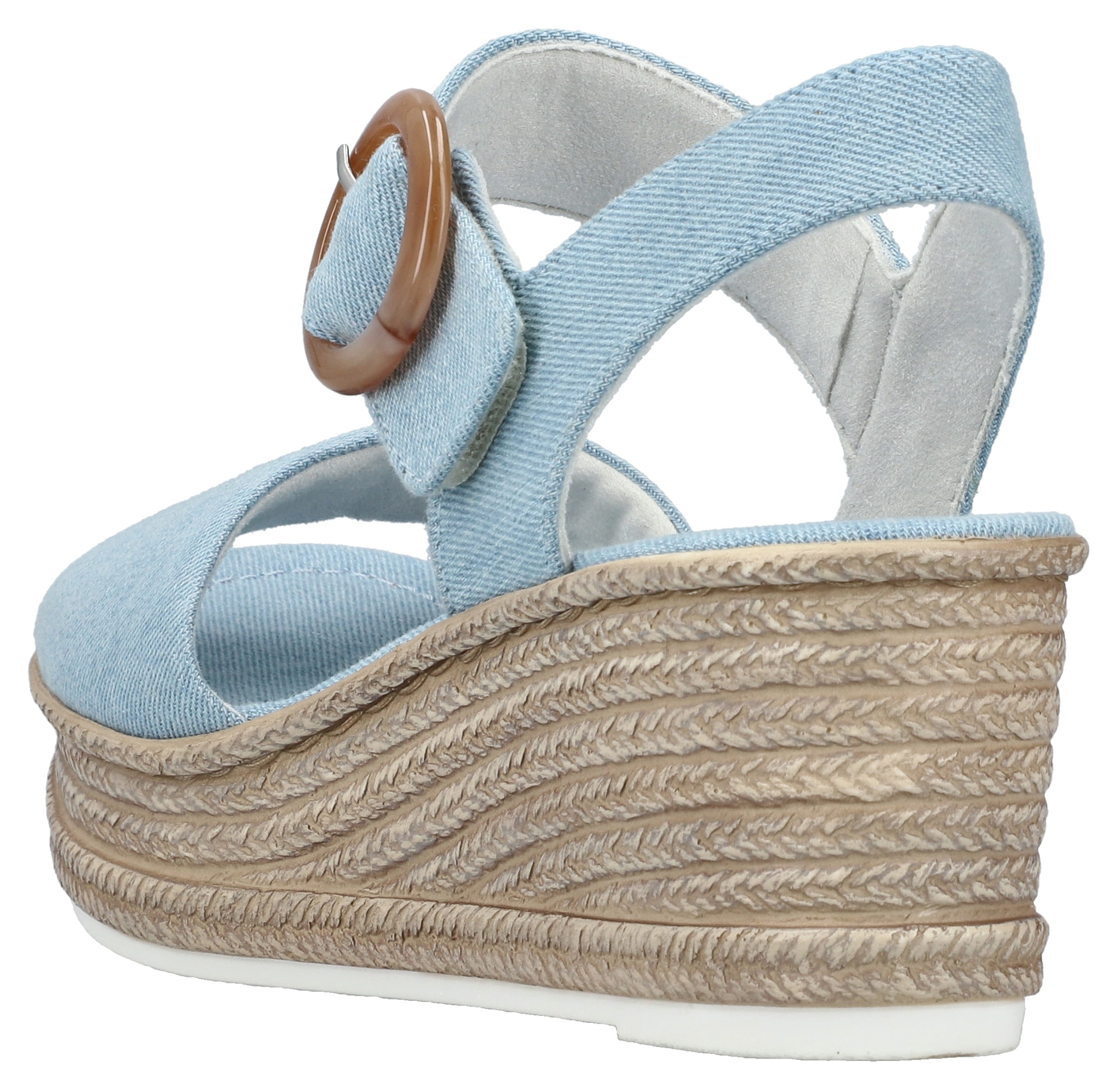 Rieker Keilsandalette, Sommerschuh, Plateausandale, Urlaubschuh mit Klettverschluss
