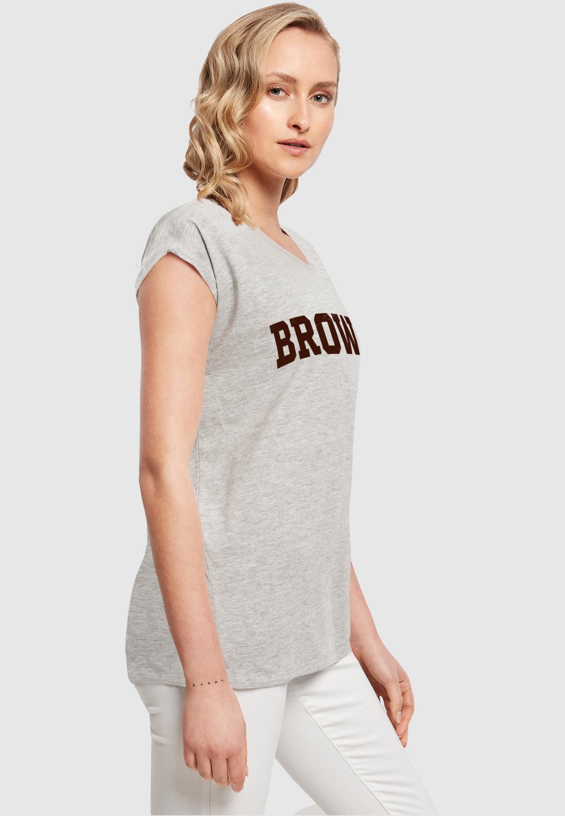 Merchcode T-Shirt »Merchcode Damen Ladies Brown University - Script T-Shirt«, (1 tlg.)