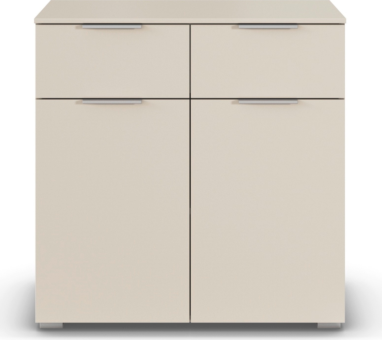 rauch Kombikommode »Sideboard Schubladenkommode CORTONA mit Dekor-Front« Breite 80 cm inkl. Soft-Close-Funktion,  mit 2 Schubladen und 1 verstellbaren Einlegeboden MADE IN GERMANY