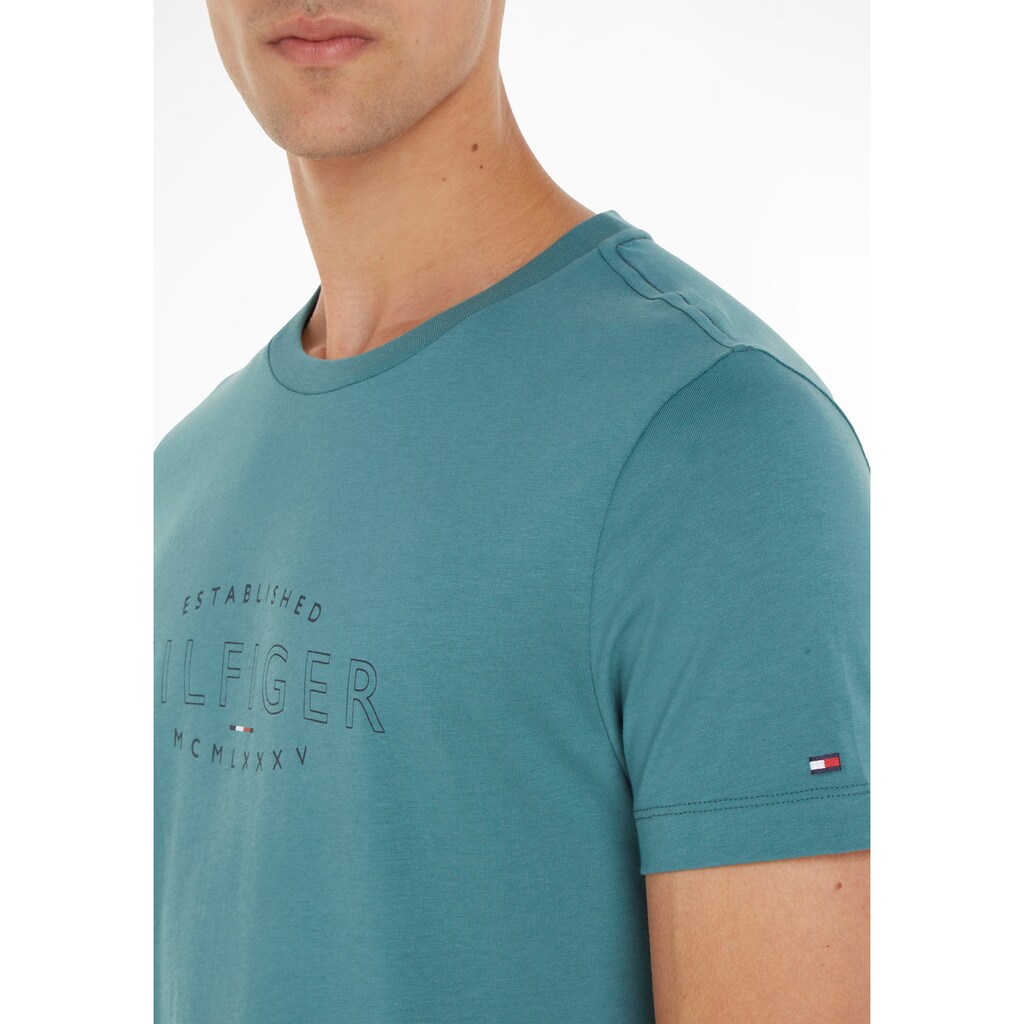 Tommy Hilfiger Rundhalsshirt »HILFIGER CURVE LOGO TEE«