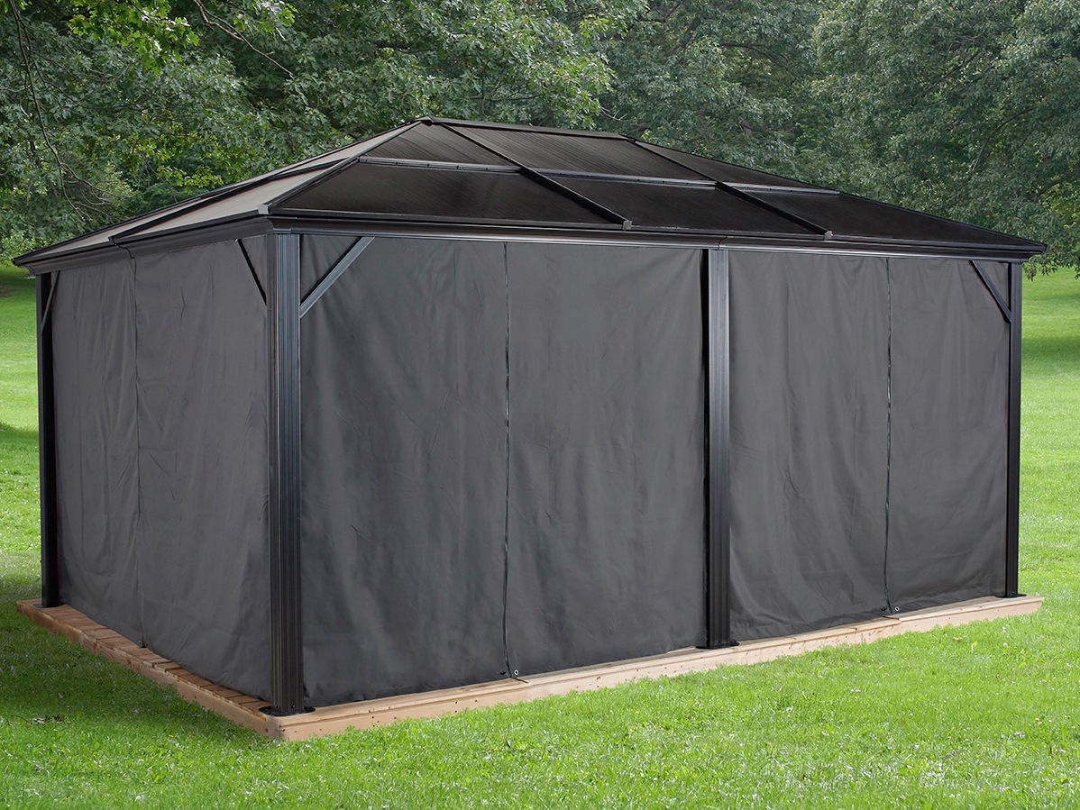 Pavillonseitenteil SOJAG, B:1.700cm, grau, Polyester, Pavillonseitenteile, "Meridien"