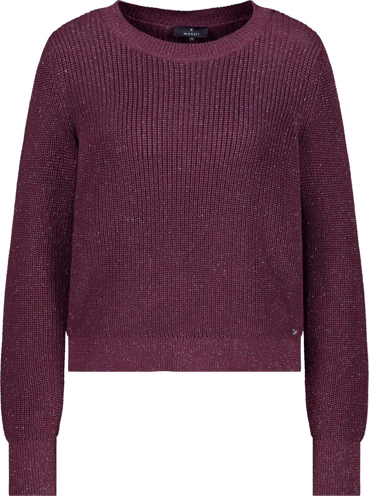 Monari Strickpullover »Pullover Basic Lurex«, Mit Rundhalsausschnitt