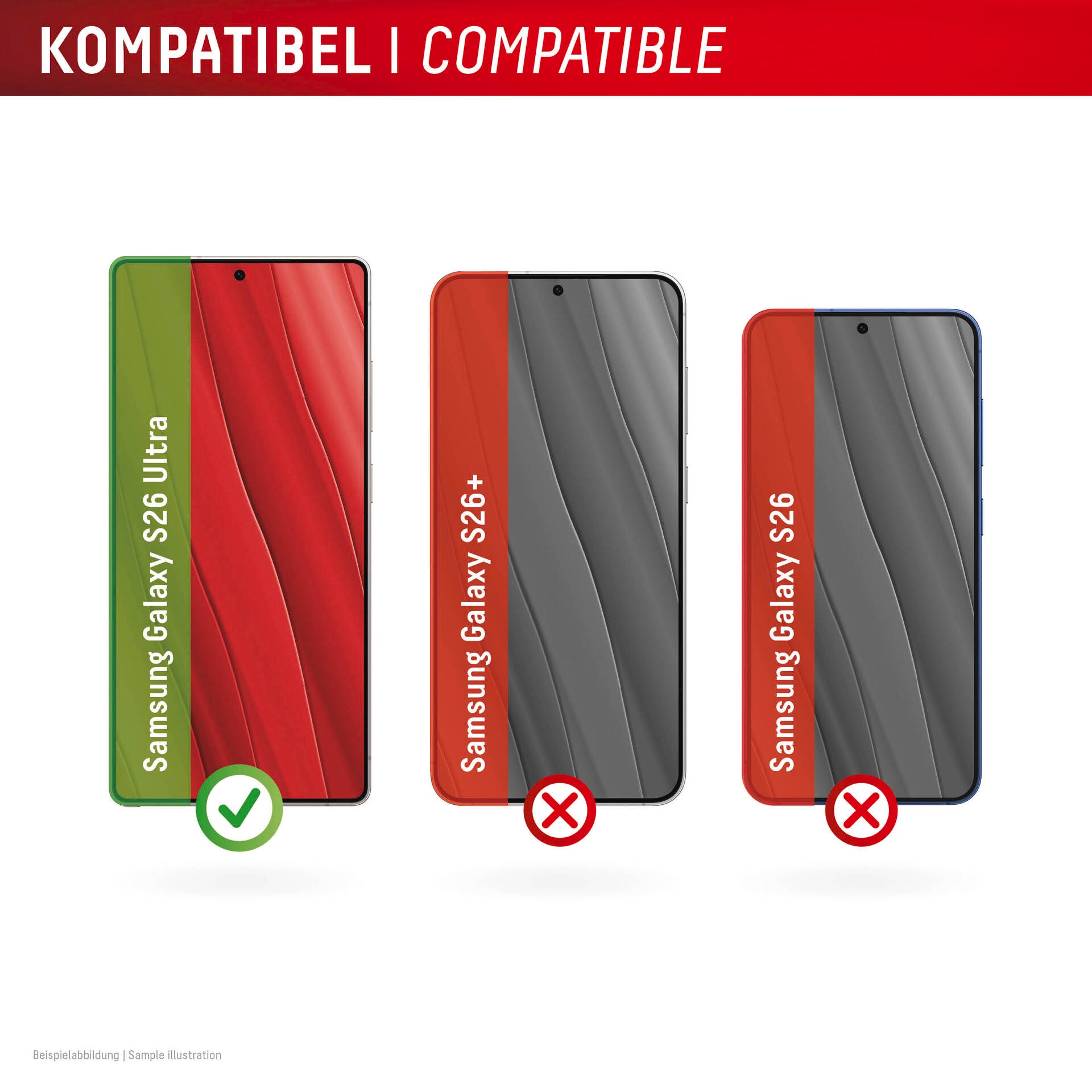 Displex Displayschutzglas »Real Glass Screen Protector inkl. Case mit MountMaster« für Samsung Galaxy S26 Ultra Displayschutzfolie, Schutzfolie, Bildschirmschutz, kratz- & stoßfest