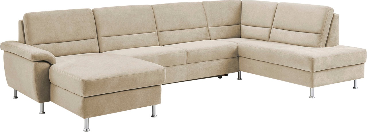 CALIZZA INTERIORS Wohnlandschaft »Onyx U-Form«, (3 St.), wahlweise mit Bettfunktion und Bettkasten