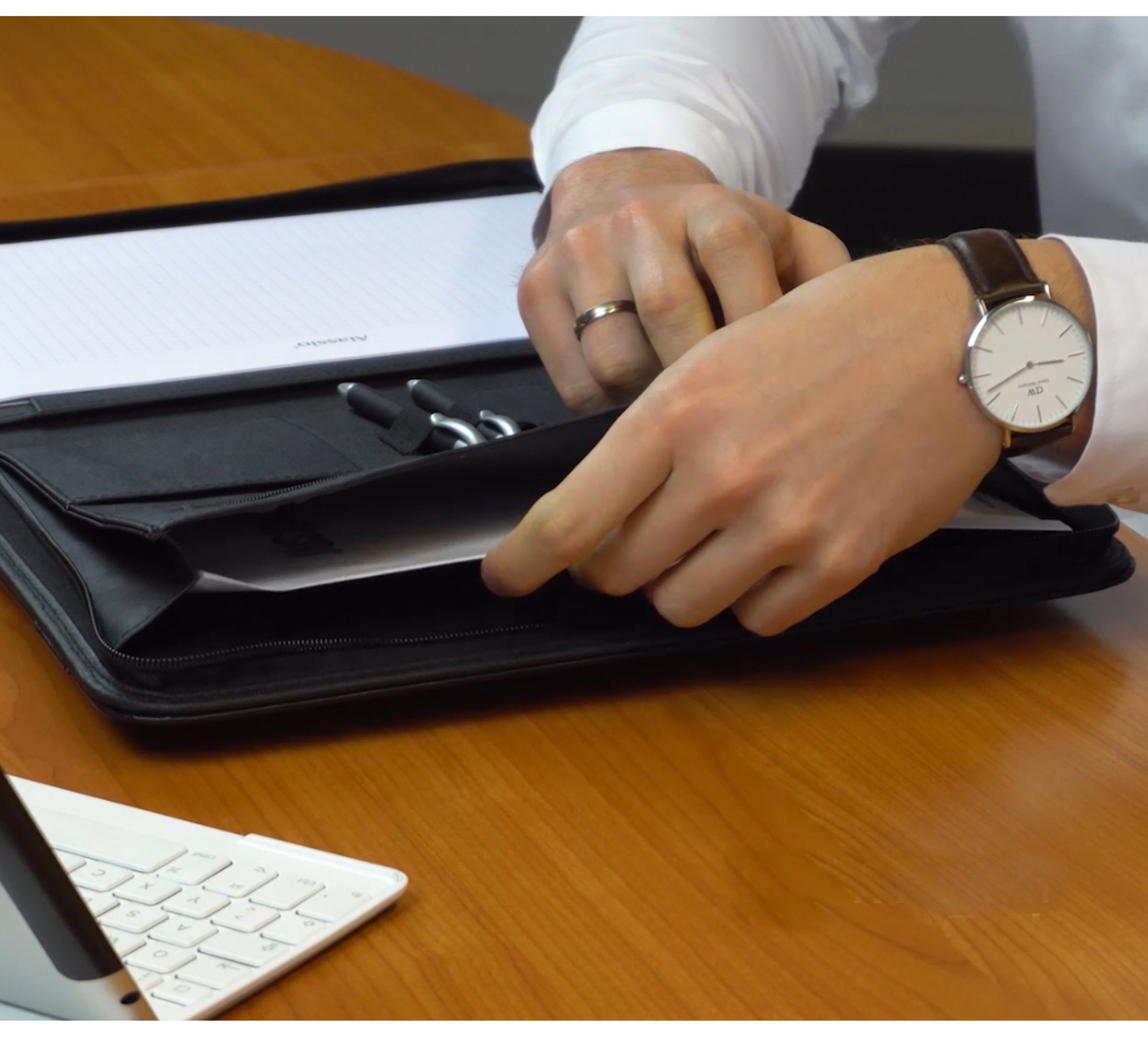 Alassio® Ringbuchmappe »DIN A4, Limone«, aus Leder