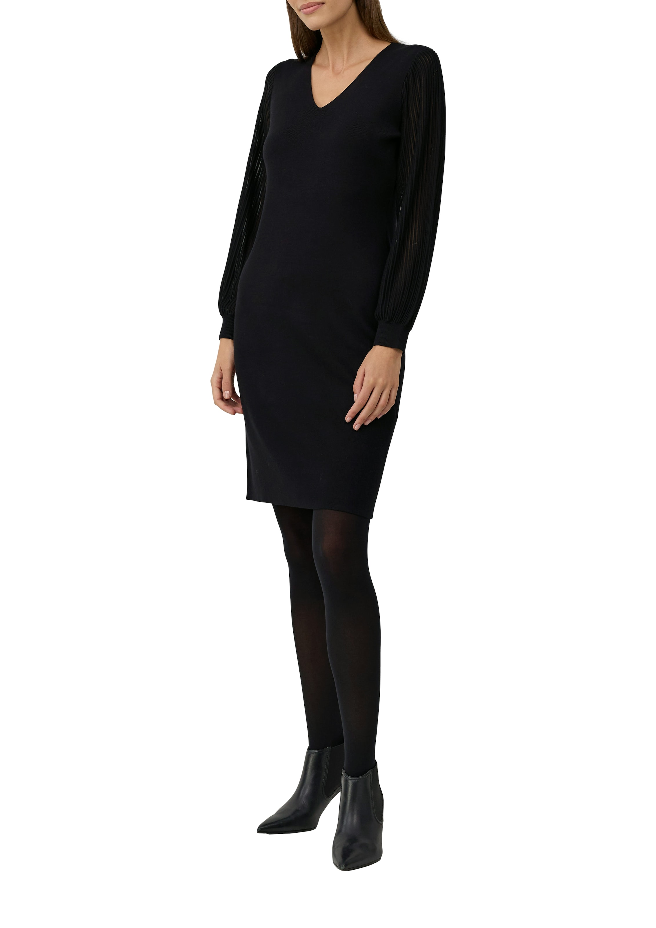 s.Oliver BLACK LABEL Strickkleid, mit V-Ausschnitt