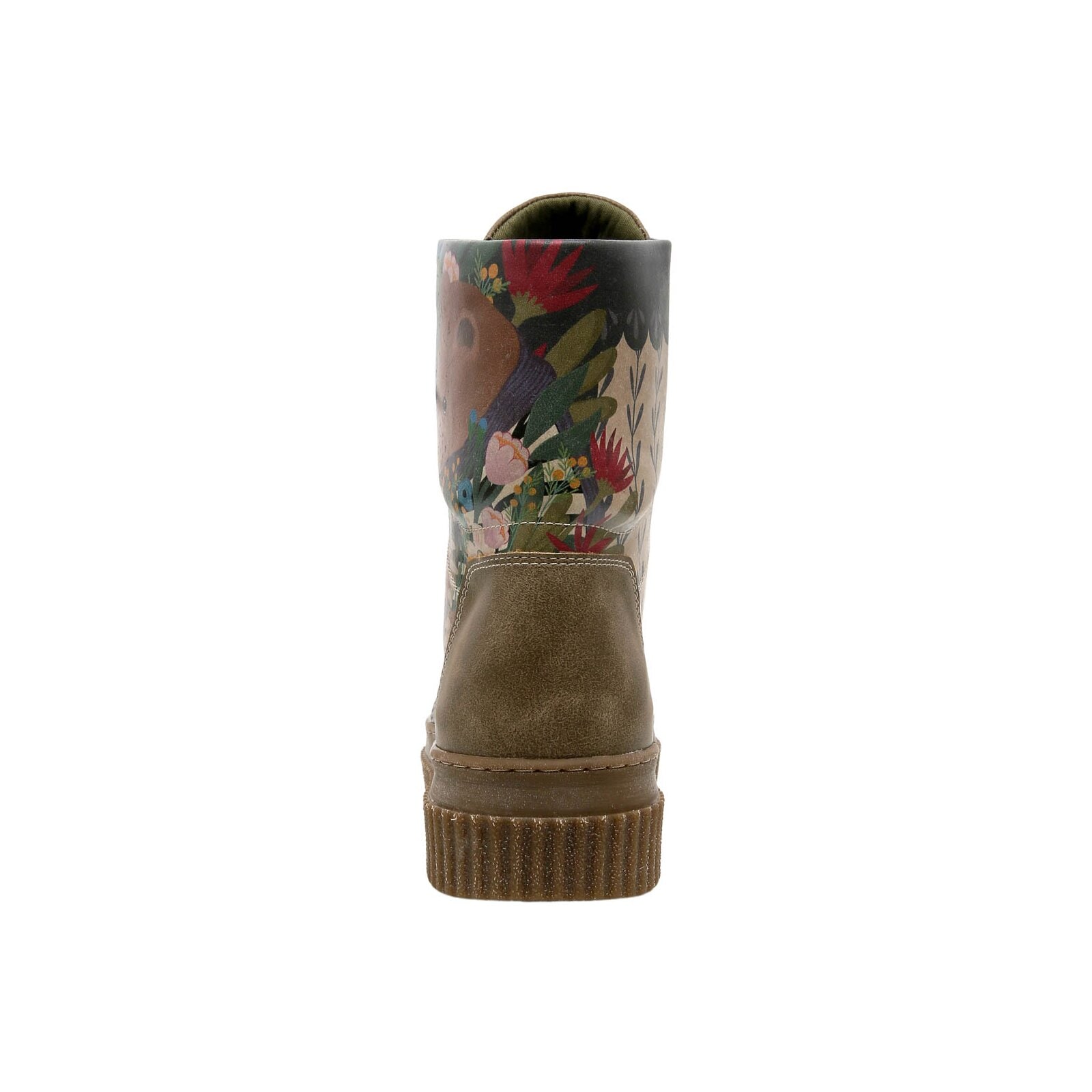 DOGO Schnürboots »Future Boots Bear And Flowers Damen Boots / Female«, Vegan