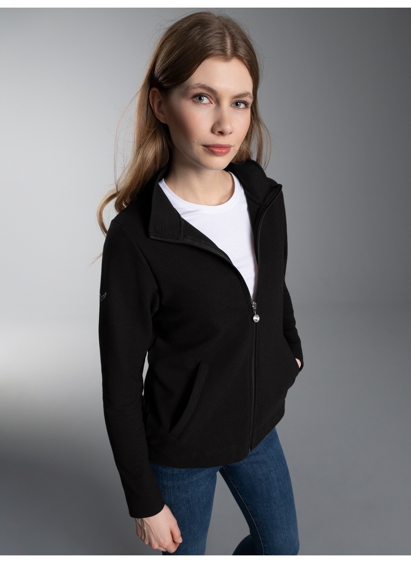 Trigema Sweatjacke "TRIGEMA Jacke mit funkelnden Strass-Steinen" 1 Stk. günstig online kaufen
