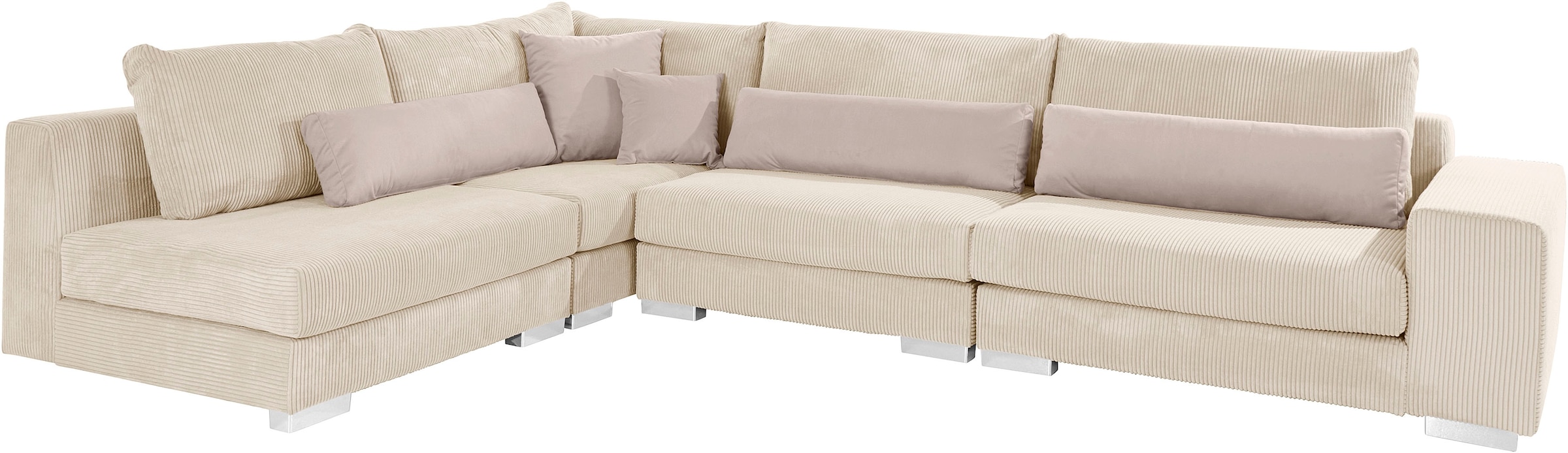 Home affaire Ecksofa »Vasco L-Form«, inkl. 10-teiligen Kissen-Set