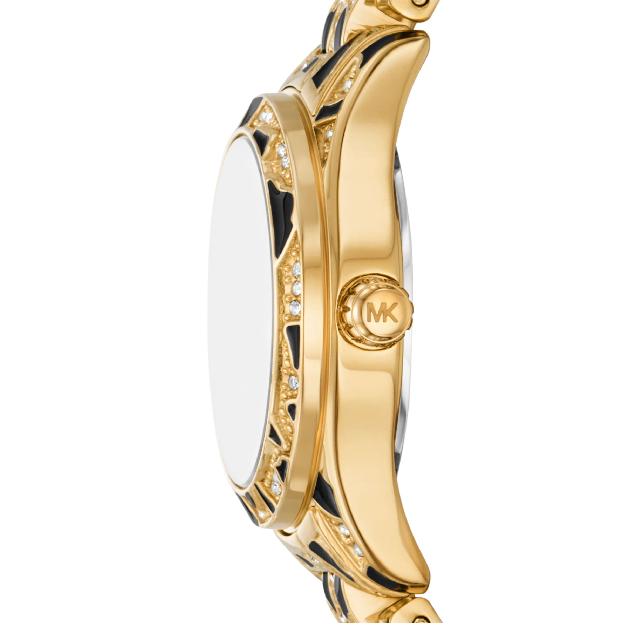 MICHAEL KORS Quarzuhr »Lexington« Armbanduhr, Edelstahlarmband, analog, Glassteine