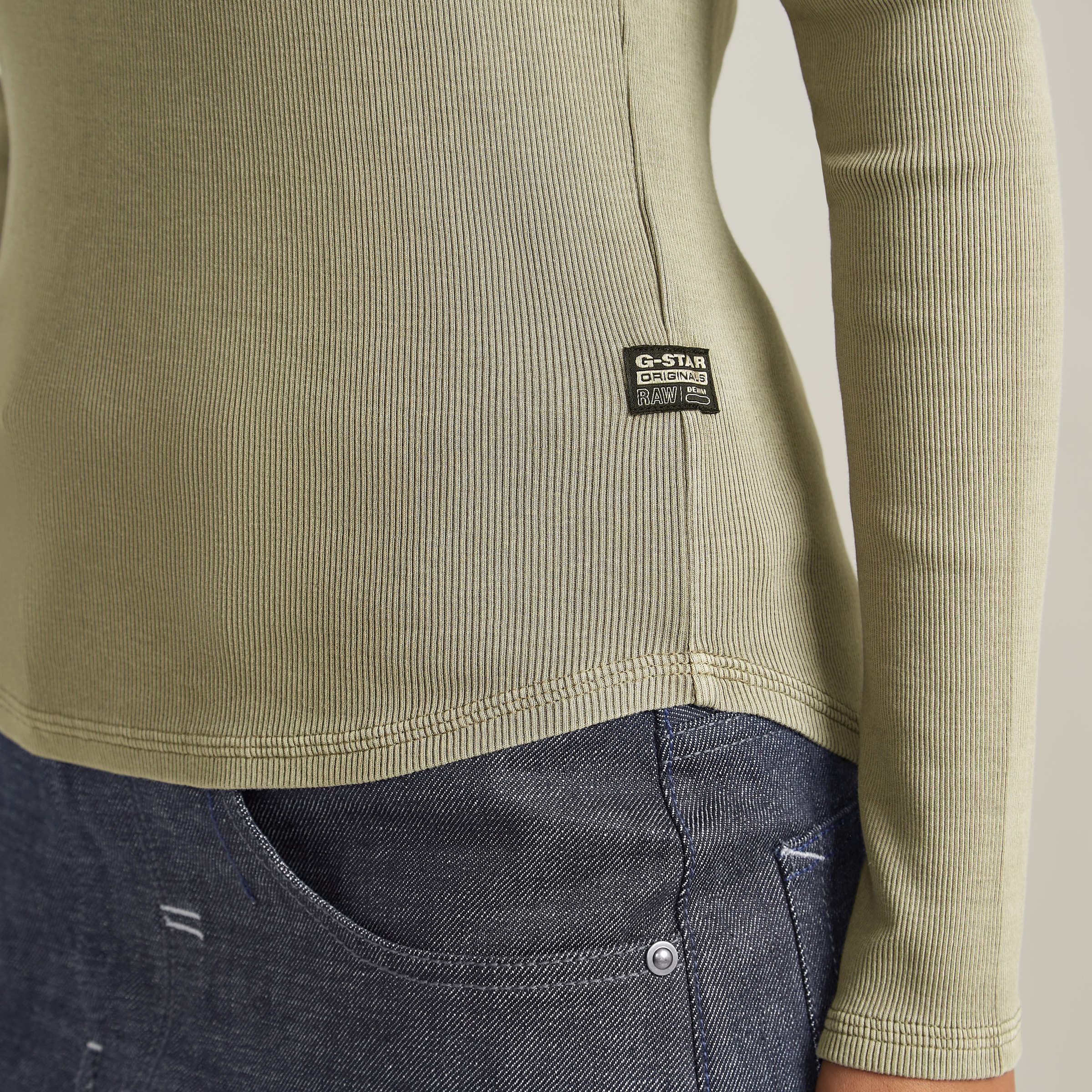G-STAR Langarmshirt »Tops Overdyed slim«, im Overdyed-Look
