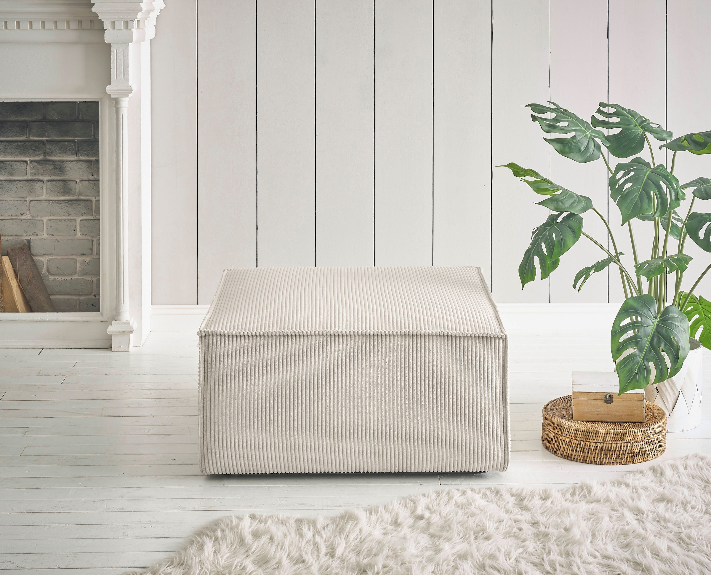 Home affaire Hocker "SHERWOOD", Hocker quadratisch, ideale Ergänzung zum Lo günstig online kaufen