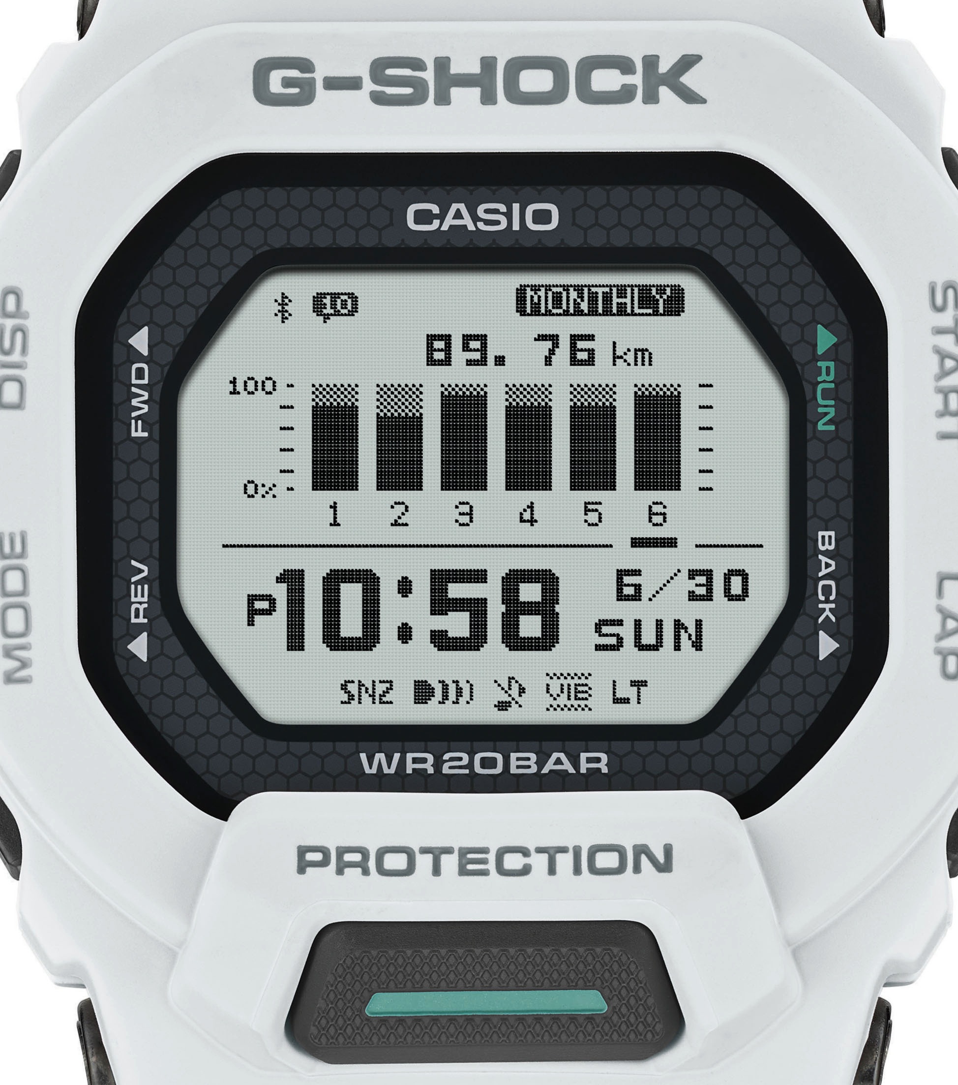 Smartwatch CASIO G-SHOCK "GBD-200-1ER", weißschwarz, weiß, Smartwatches, Herren, Smartwatch, Quarzuhr, Armbanduhr, Herrenuhr, Training Planner, Training Log 3