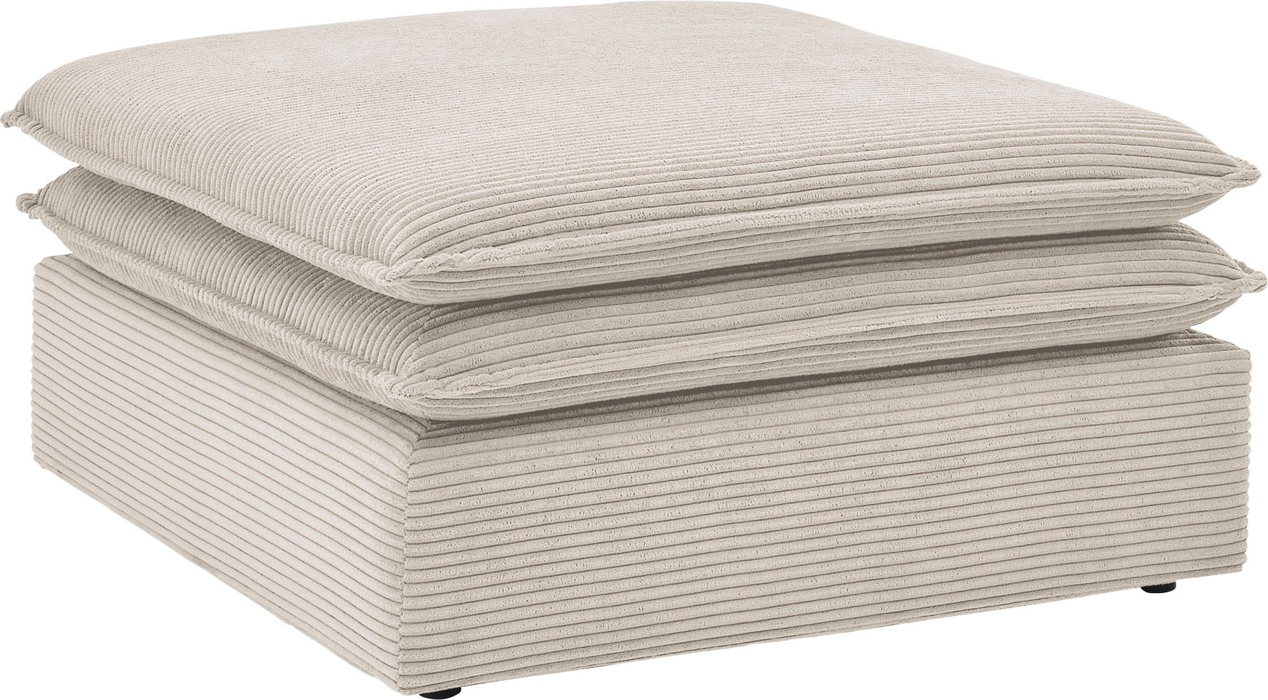 Thumbnail - Home affaire Hocker "PIAGGE" Hochwertiger Cord, passend zum Loveseat PIAGGE