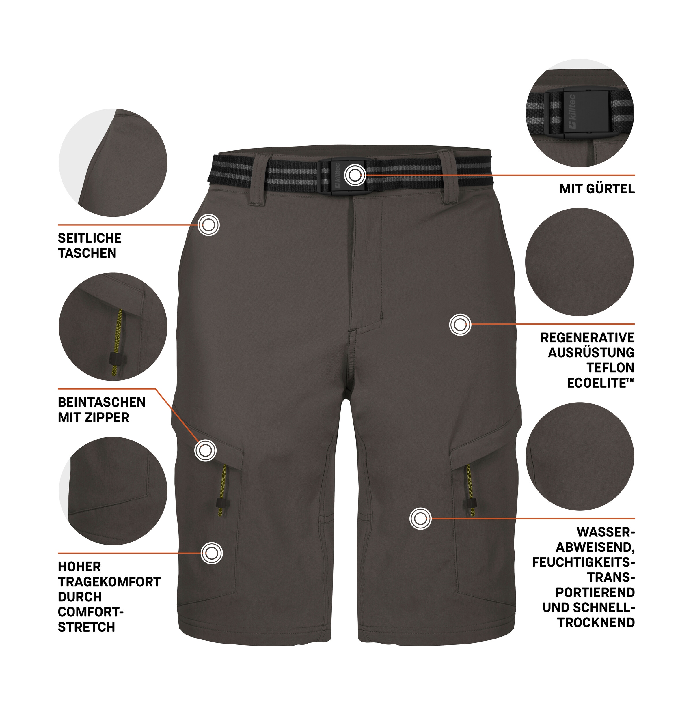 Killtec Bermudas »KOS 11 MN BRMDS«  Wasserabweisende, schnelltrocknende Funktionsbermudas