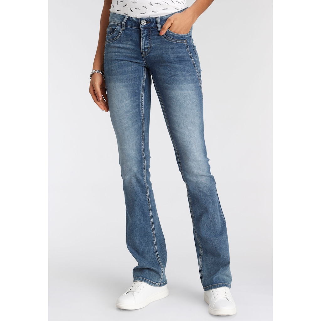 Arizona Bootcut-Jeans »mit Keileinsätzen«