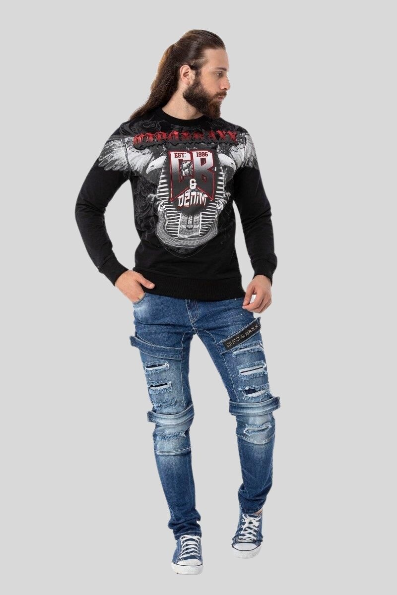 Cipo & Baxx T-Shirt »Sweatshirts«, mit coolem Print