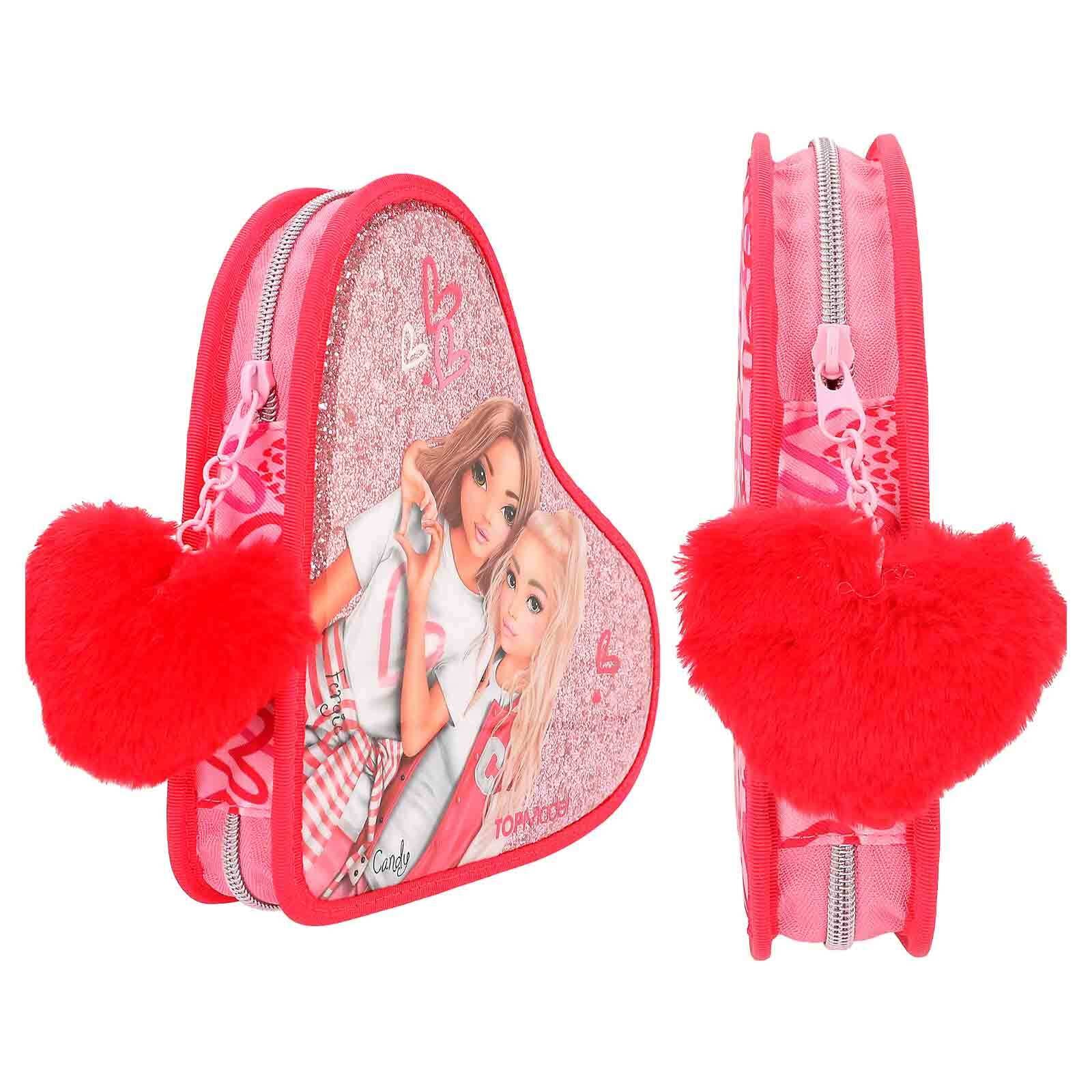 Depesche Buntstift »Herz-Federtasche mit Stifte TOPModel 25 x 20 cm pink«