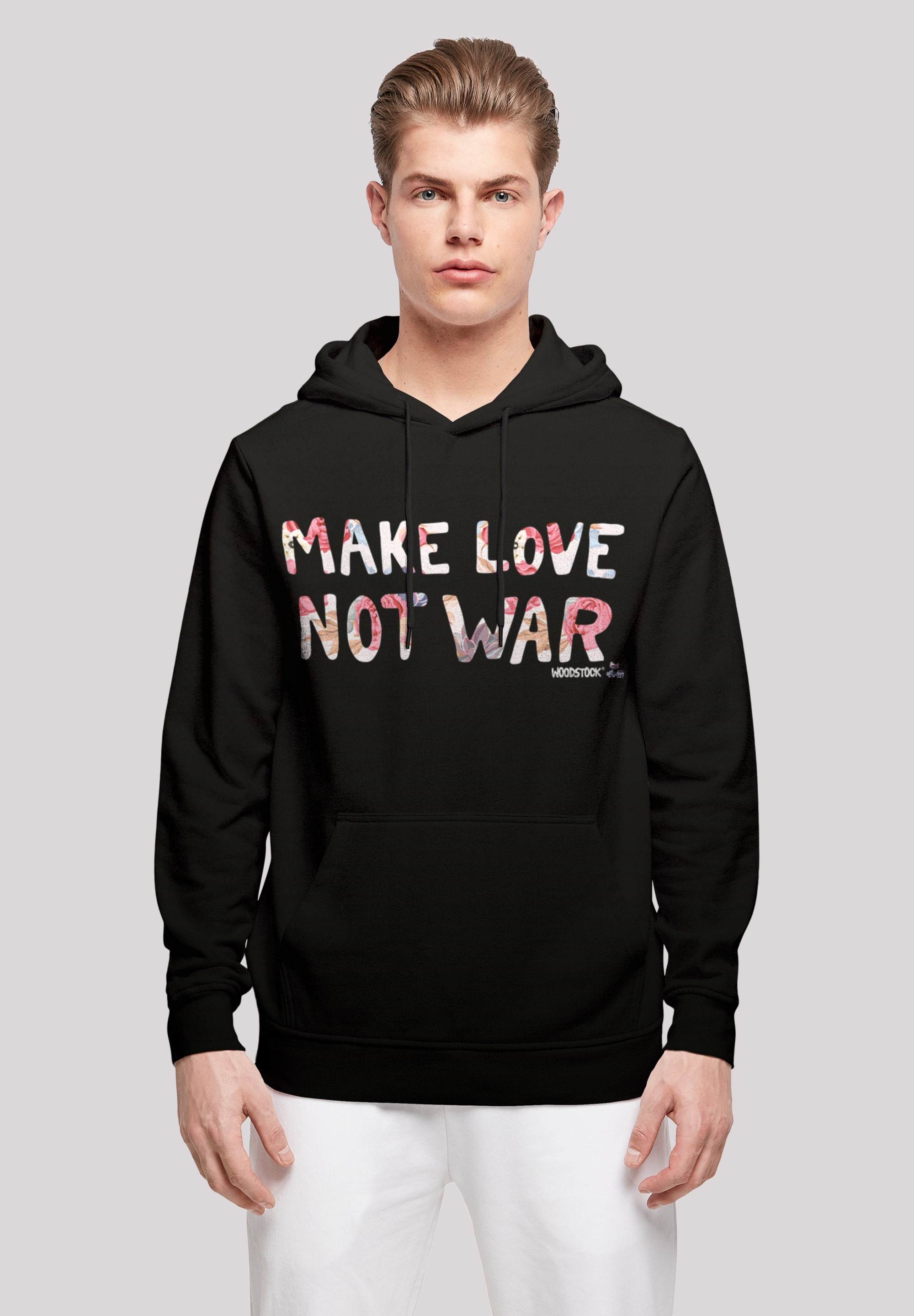 F4NT4STIC Kapuzenpullover "Make Love Not War Floral", Print günstig online kaufen