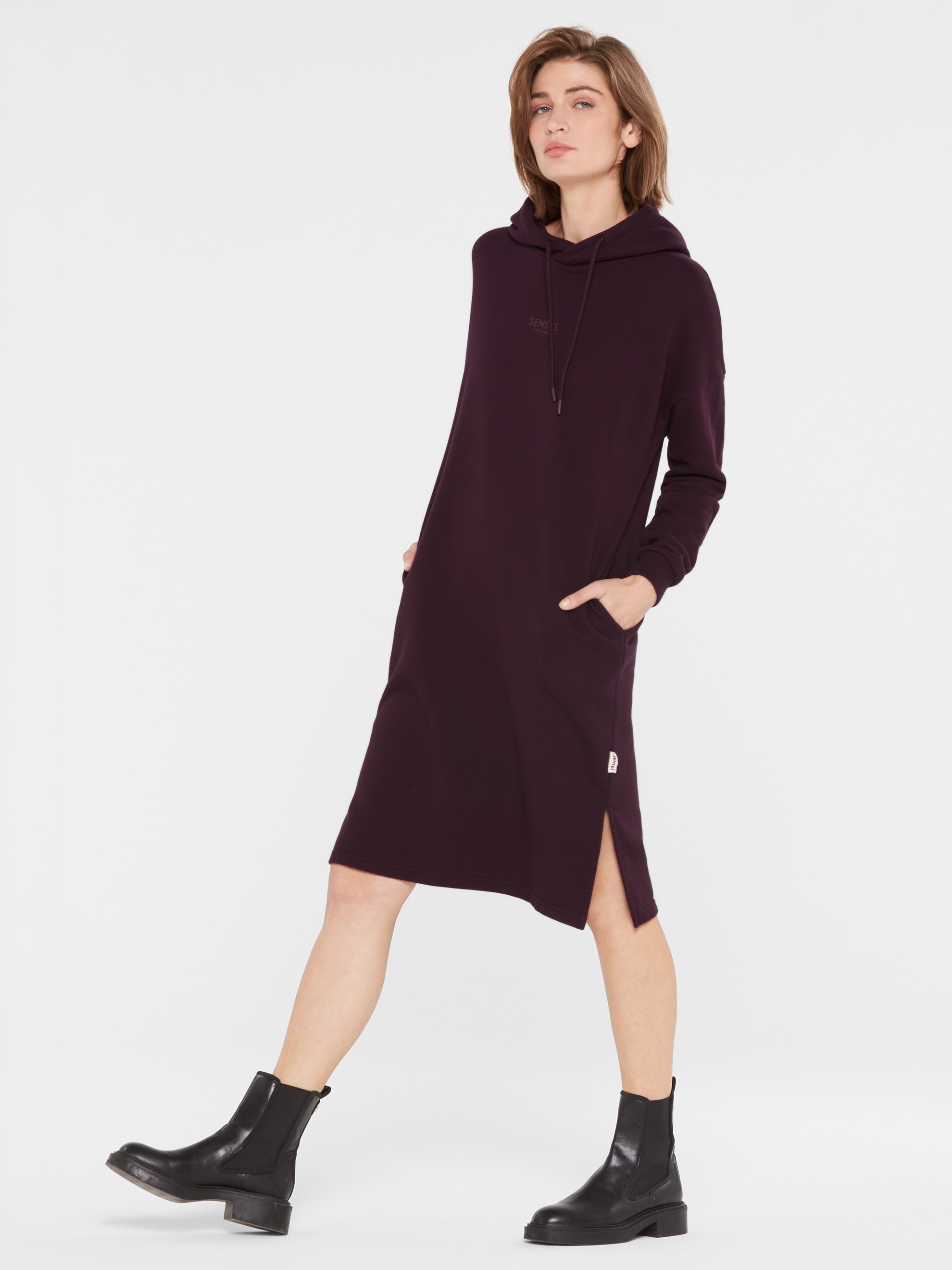SENSES.THE LABEL Sweatkleid Ohne Taschen aus Baumwolle