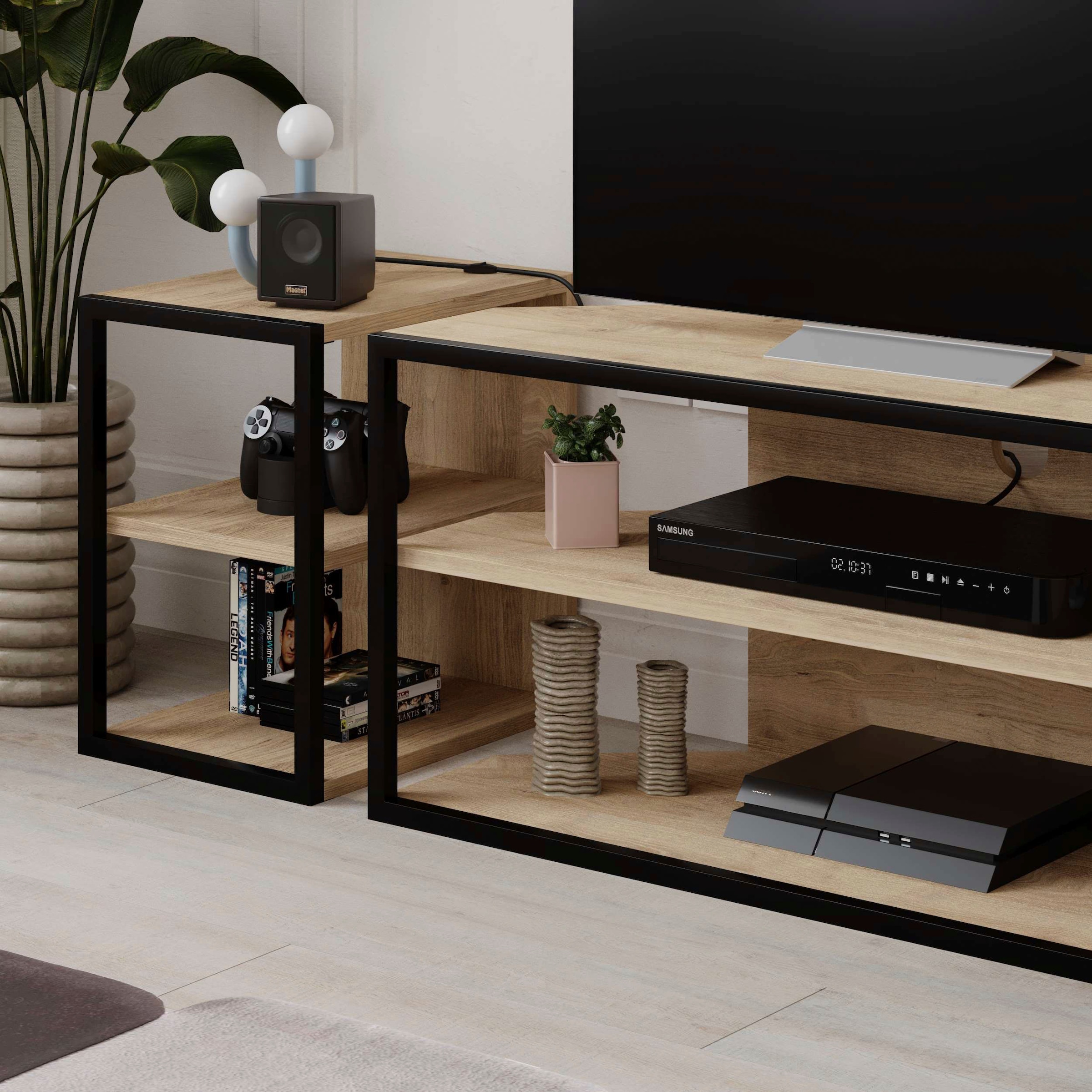 Decortie TV-Schrank »Echo TV Schrank«, (Packung), Einfache Montage,Platzsparend