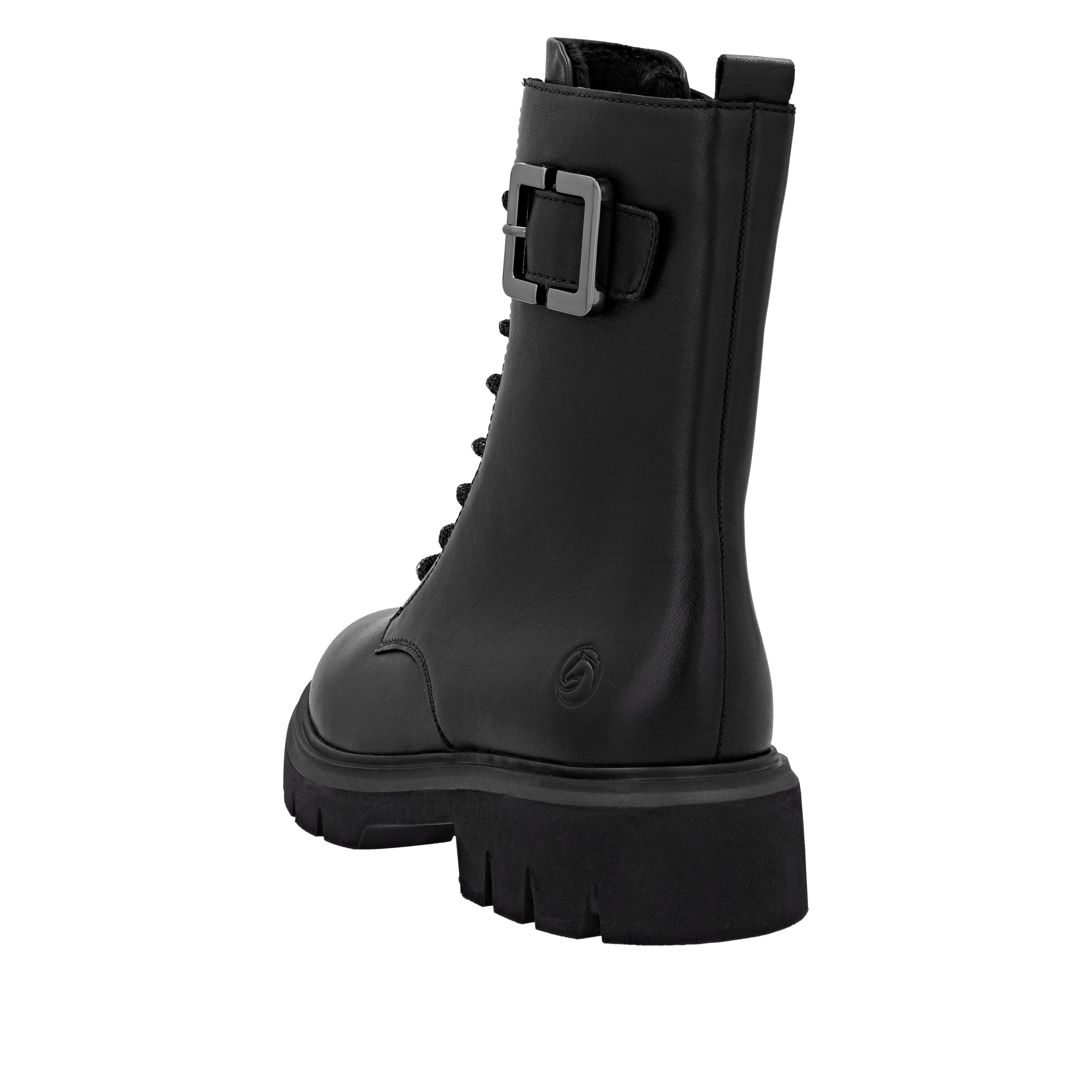 Remonte Schnürboots, Stiefelette, Boots, Profilsohle, Blockabsatz mit Zierschnalle