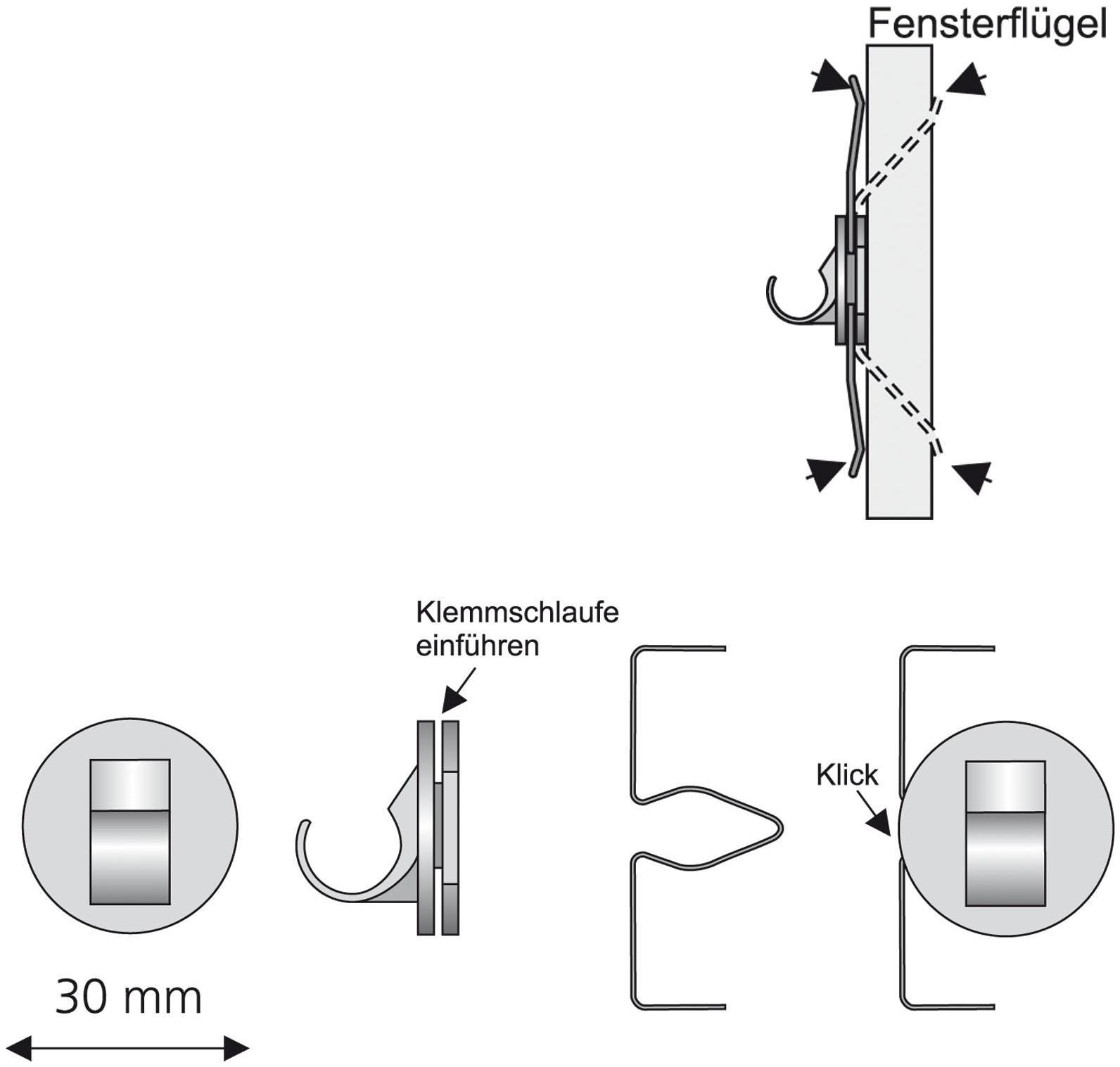 Liedeco Klemmträger, (Set, 2 St.), kaufen Scheibenstangen | und für Cafe- BAUR