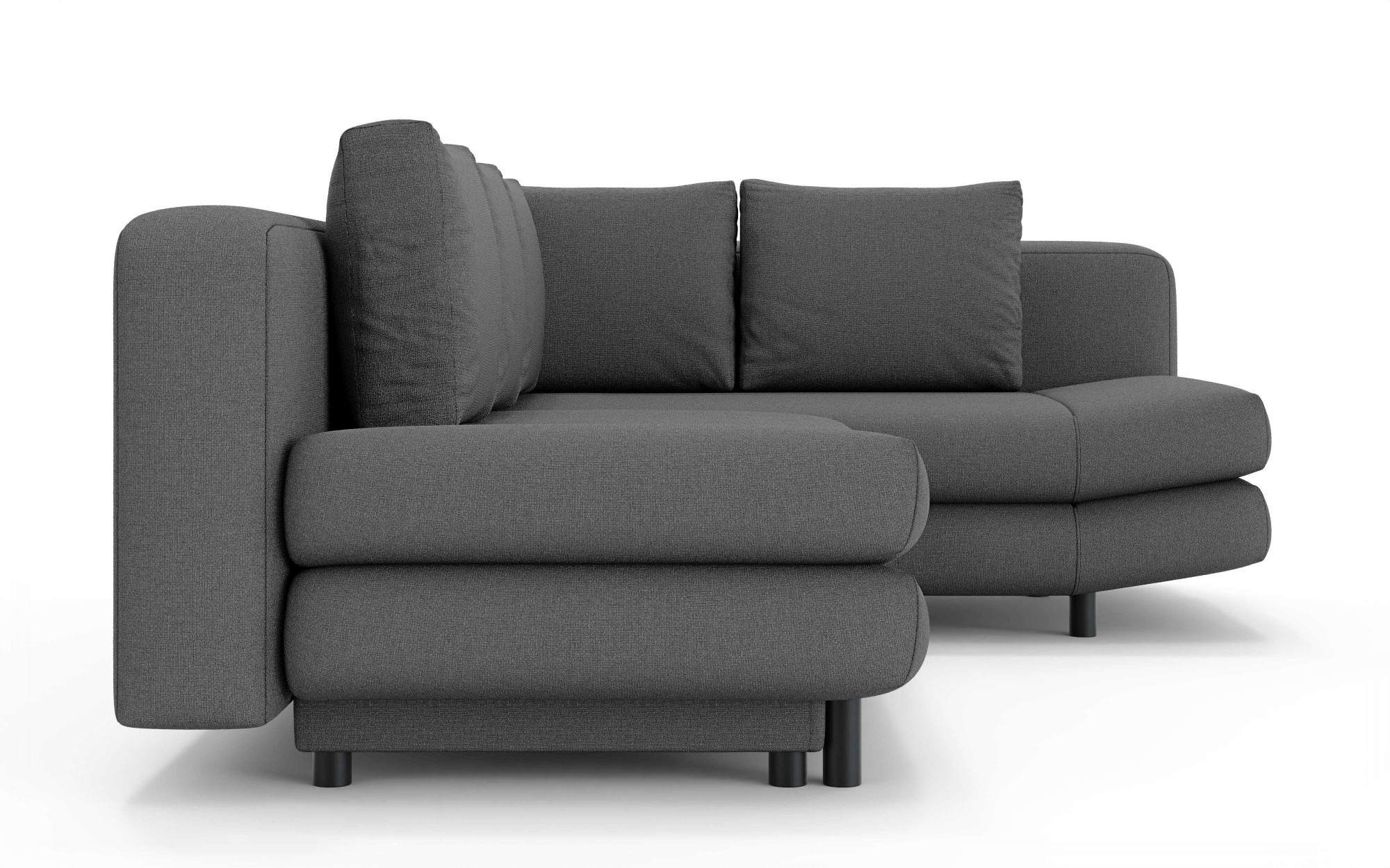 Home affaire Ecksofa »LENNARA Schlafsofa mit Bettkasten, Maße B/T/H: 234/179/85 cm«, L-Form mit Ottomane rechts/links, mit Wellenunterfederung