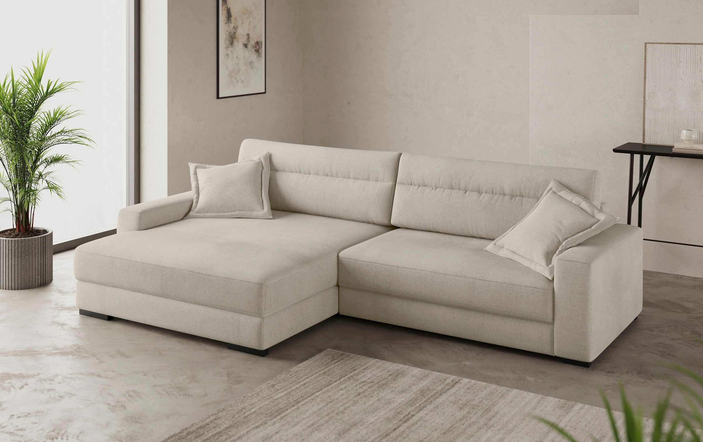 Mr. Couch Ecksofa »Marcello DuraFlex L-Form«, EasyBett, Bettkasten, Kaltschaumpolsterung, bis 140 kg belastbar
