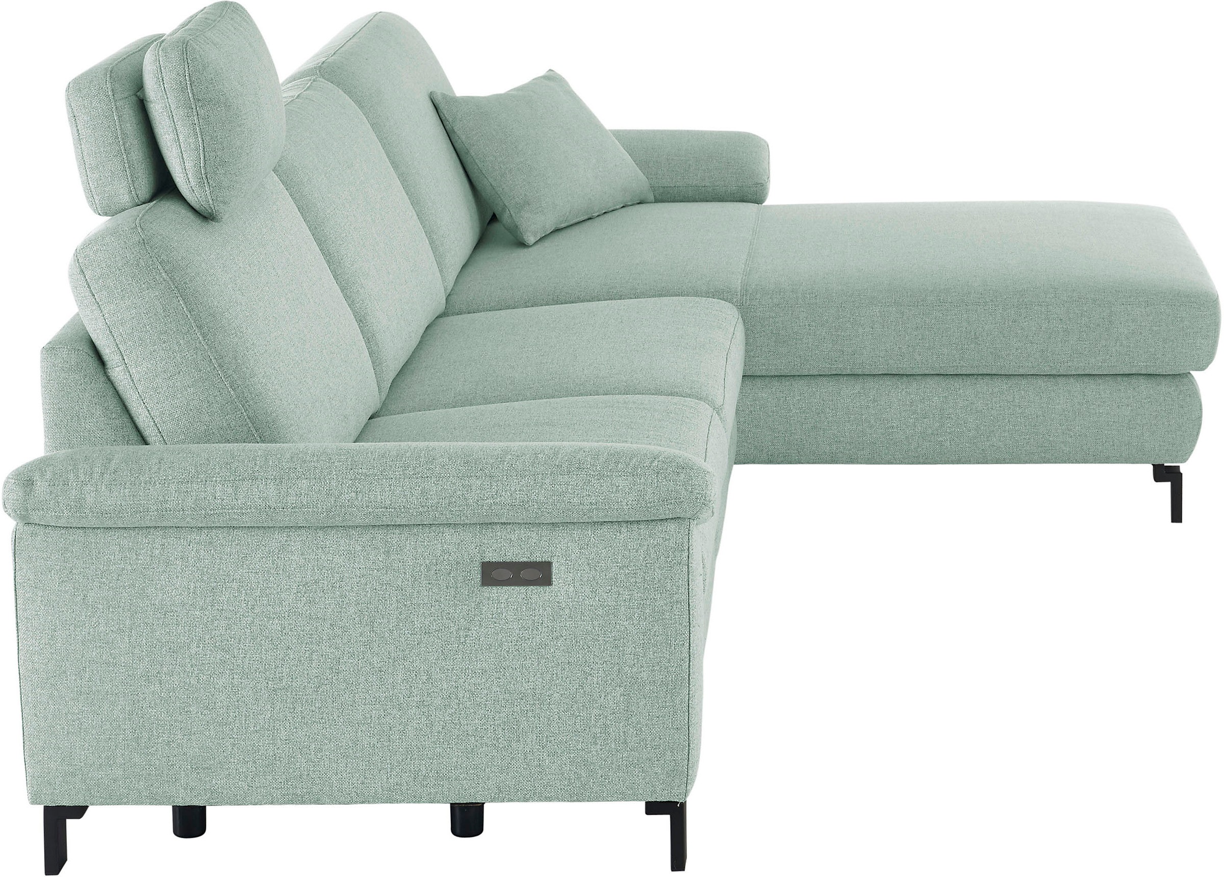 3C Candy Ecksofa »Mainau L-Form«, Relaxfunktion im 1,5-Sitzer, motorische Schlaffunktion in Longchair