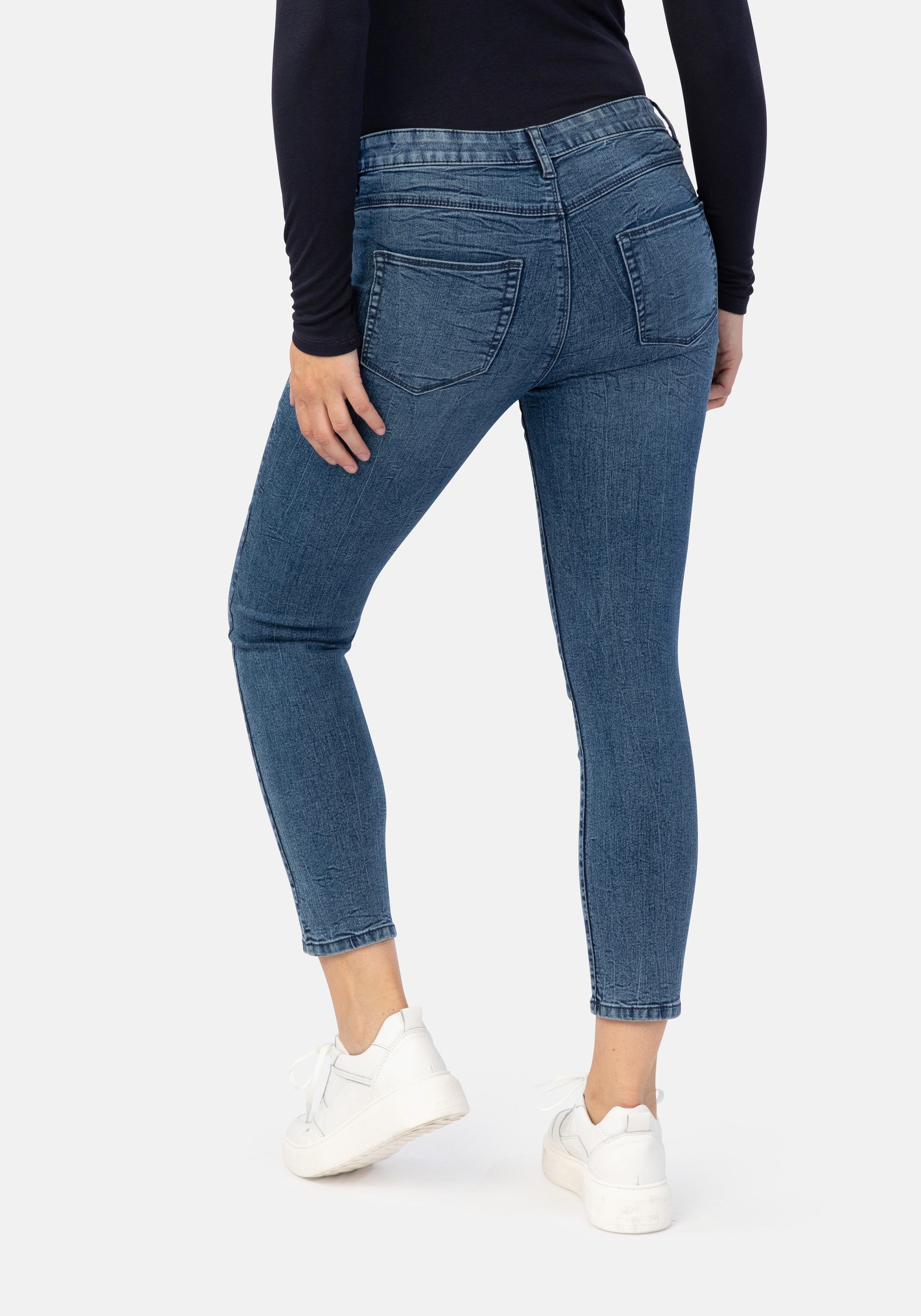 STOOKER WOMEN 5-Pocket-Jeans »Florenz Denim heavy used Slim Fit«, Slim Fit Casual Clean Wash Denim Jeans für Damen