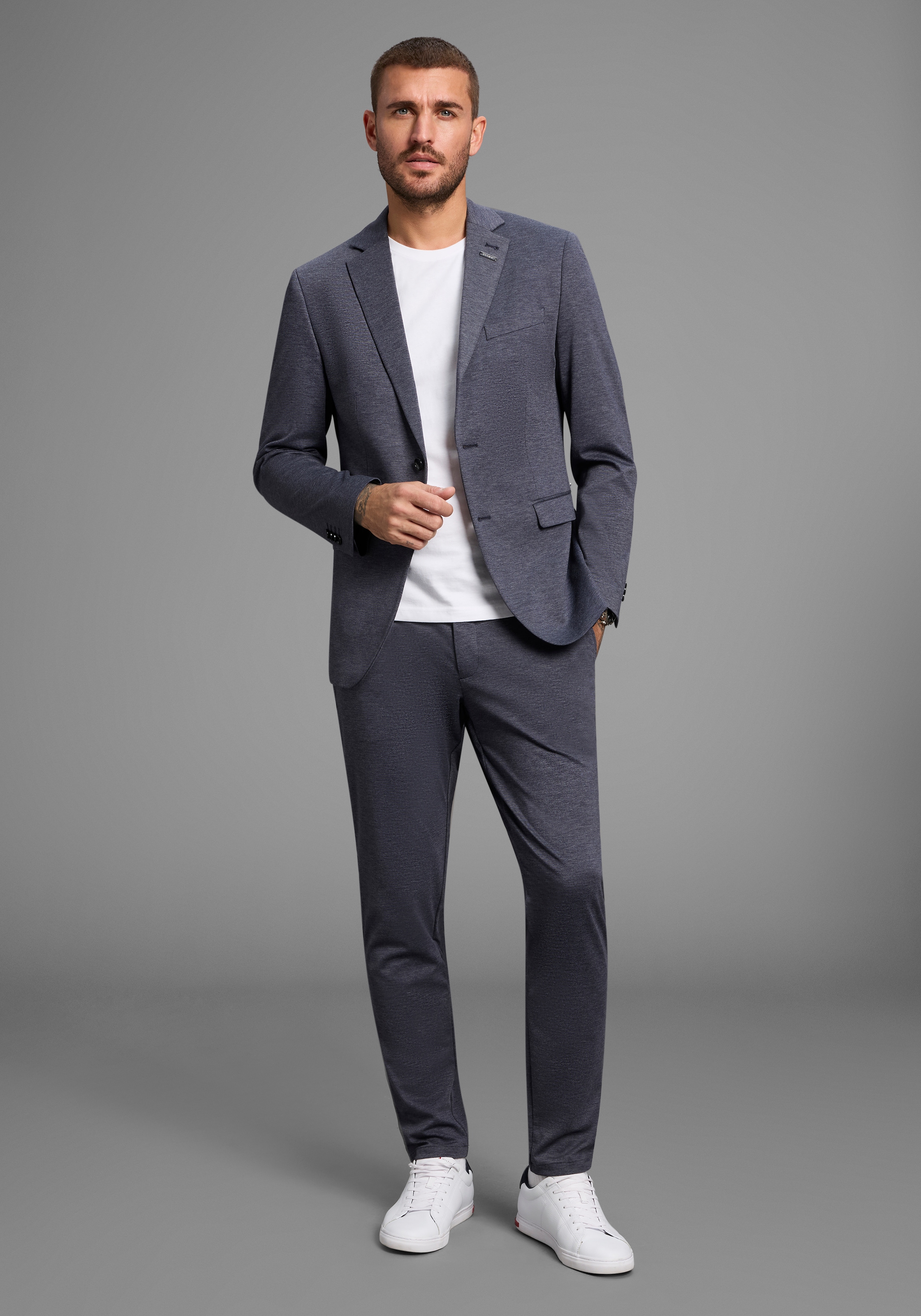 Bruno Banani Anzug "Jersey" Set, Sakko & Hose, 2 tlg. normal elastische Qualität