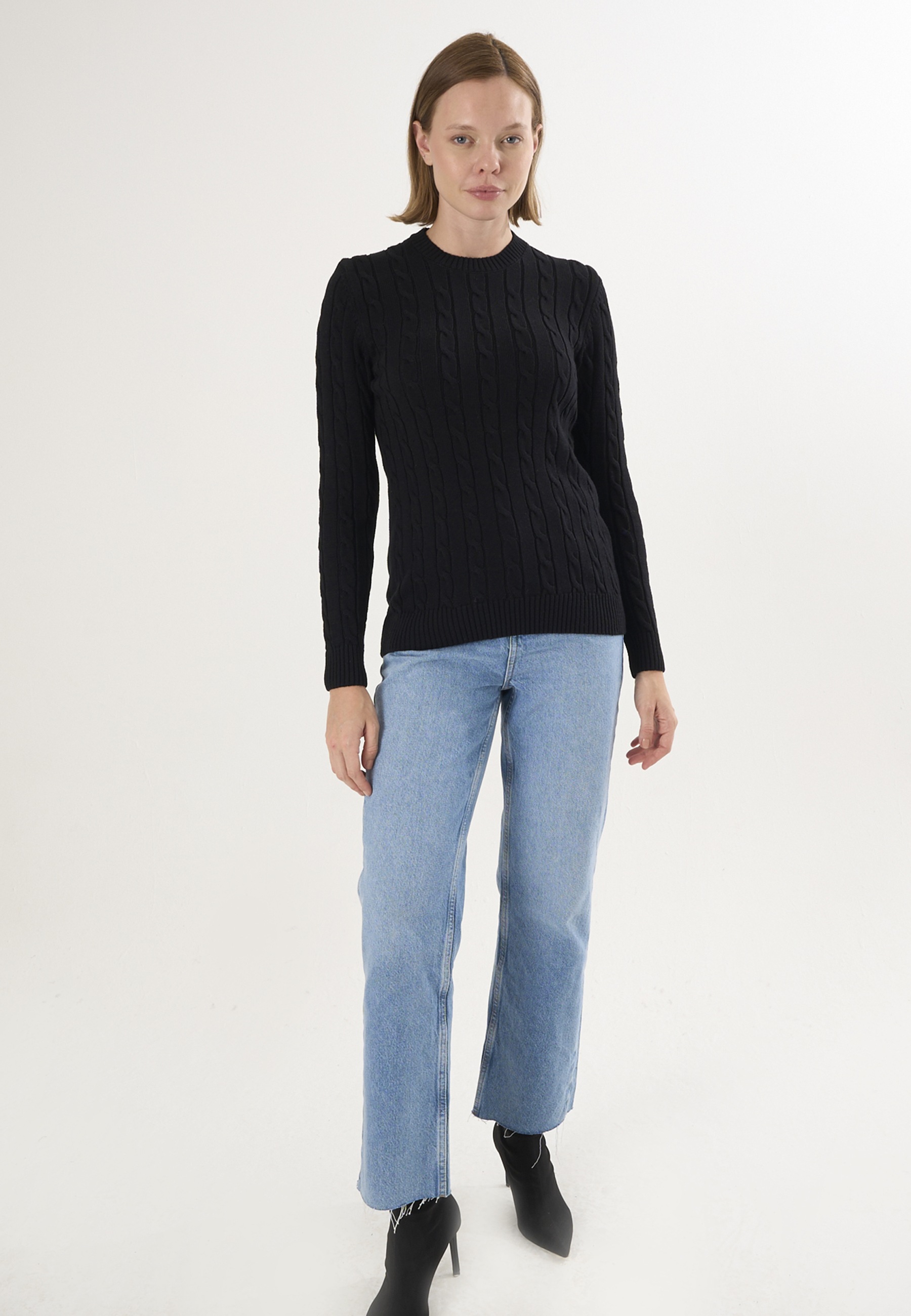 Felix Hardy V-Ausschnitt-Pullover »Kabelstrick-Pullover mit V-Ausschnitt«
