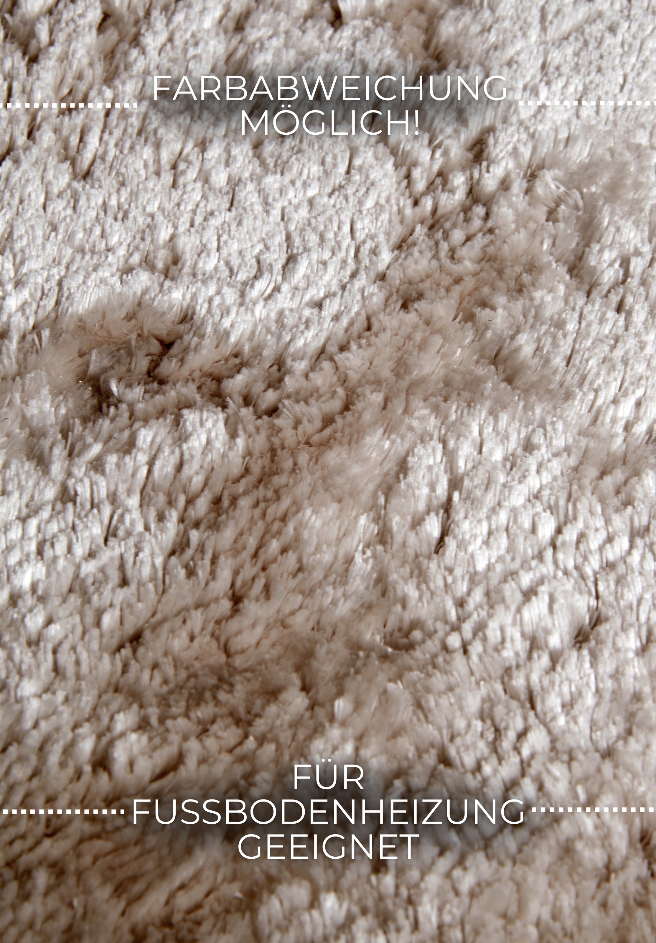 Hochflor-Teppich ELLE DECORATION "Calida", beige (creme), H:28mm Ø:200cm, Polyester, Teppiche, Langflor, Shaggy, einfarbig, flauschig, weich, glänzend, modern, uni 3