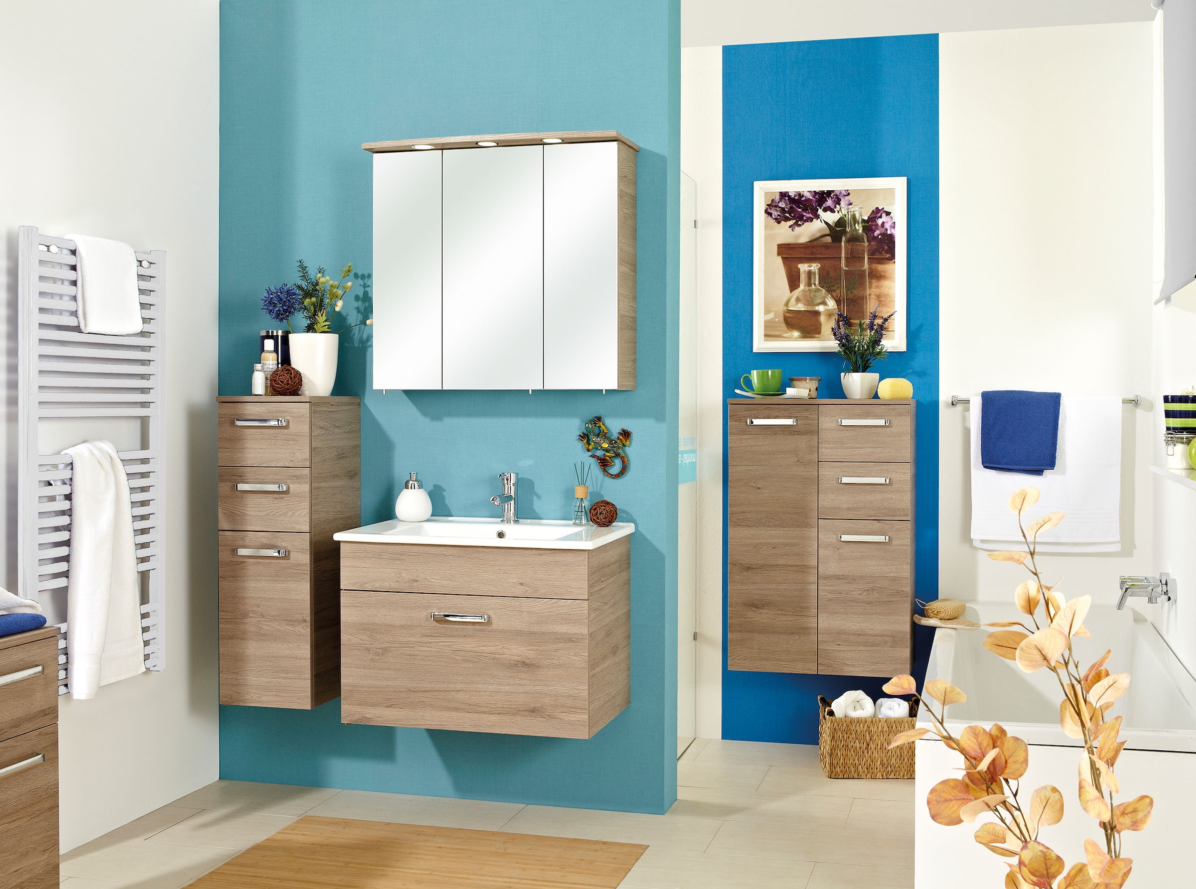 Saphir Badmöbel-Set »5-teilig, mit Spiegelschrank« Set, 5 Stk. tlg.