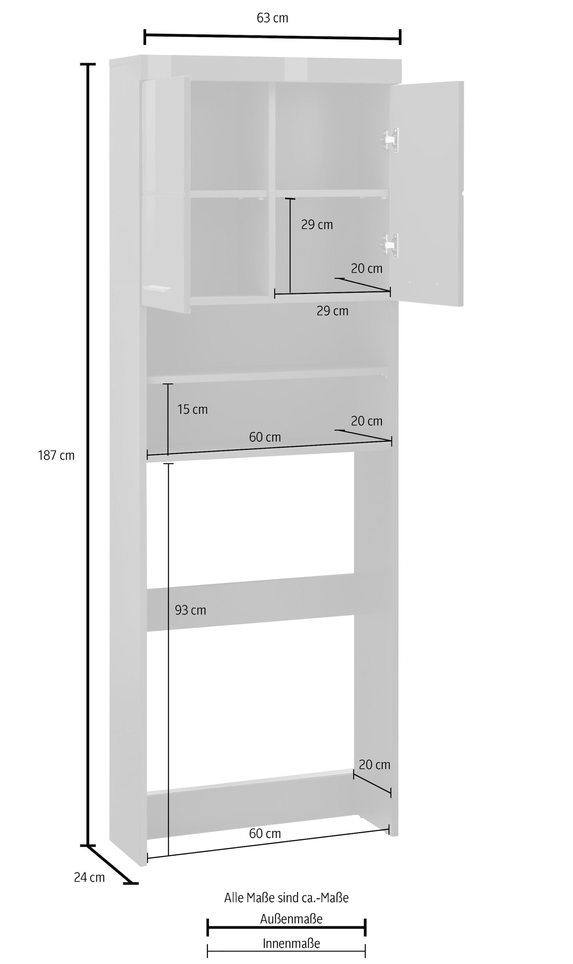 INOSIGN Waschmaschinenumbauschrank »Avena«, Höhe 187 cm, Breite für BAUR 60 | cm Nische Waschmaschinen