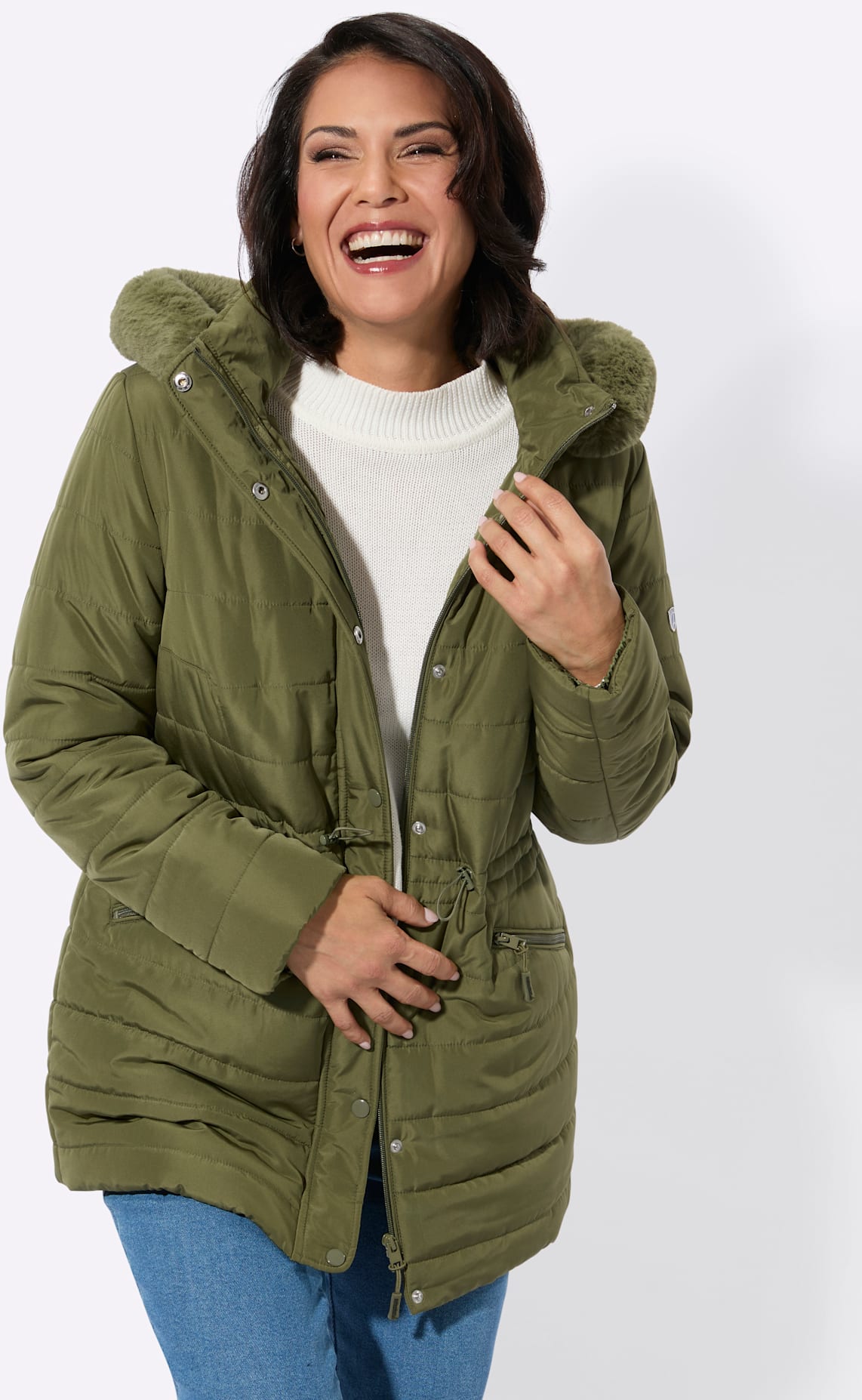 Casual Looks Steppjacke mit Kapuze