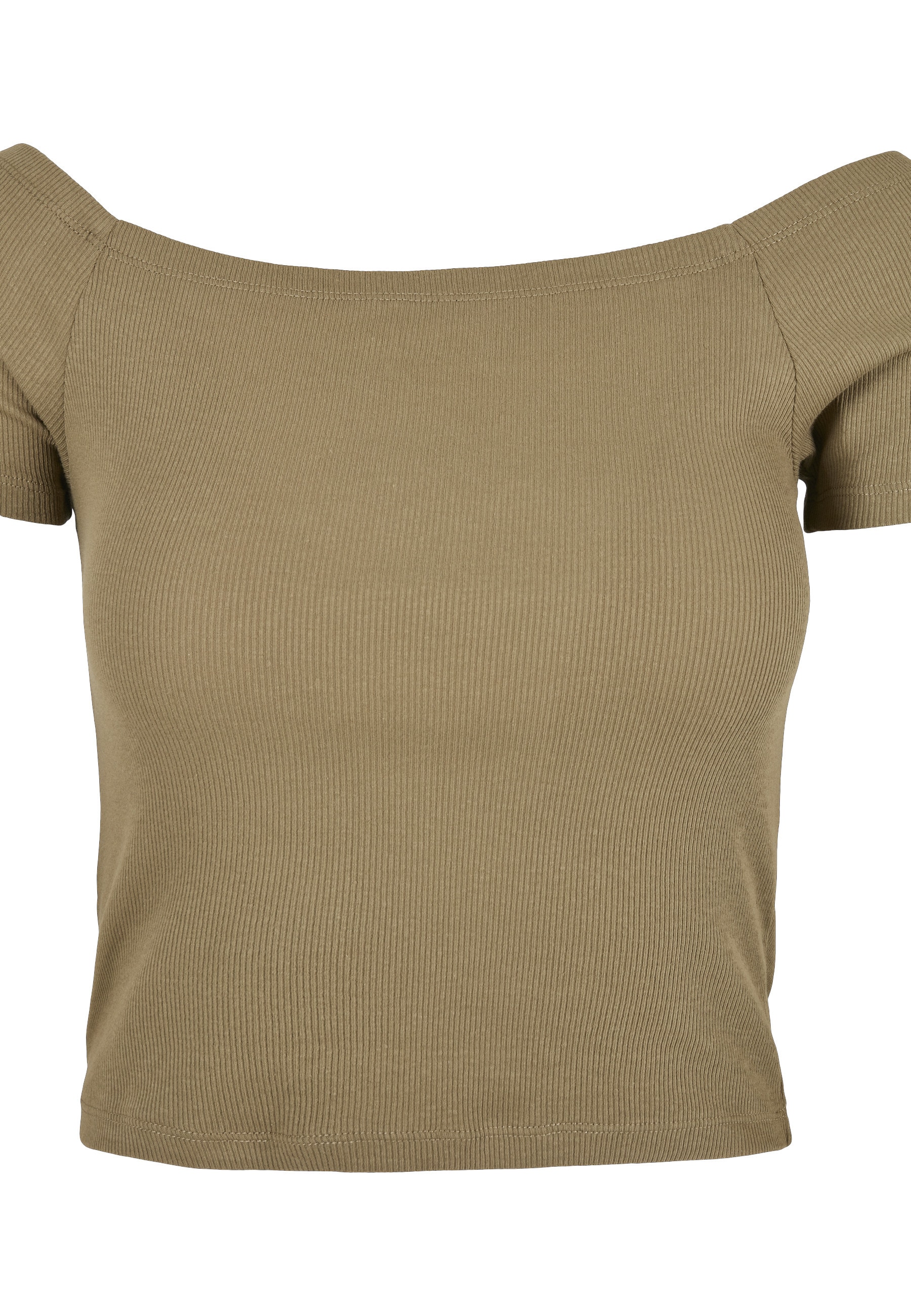 URBAN CLASSICS T-Shirt »Urban Classics Damen Ladies Off Shoulder Rib Tee« 1 Stk.