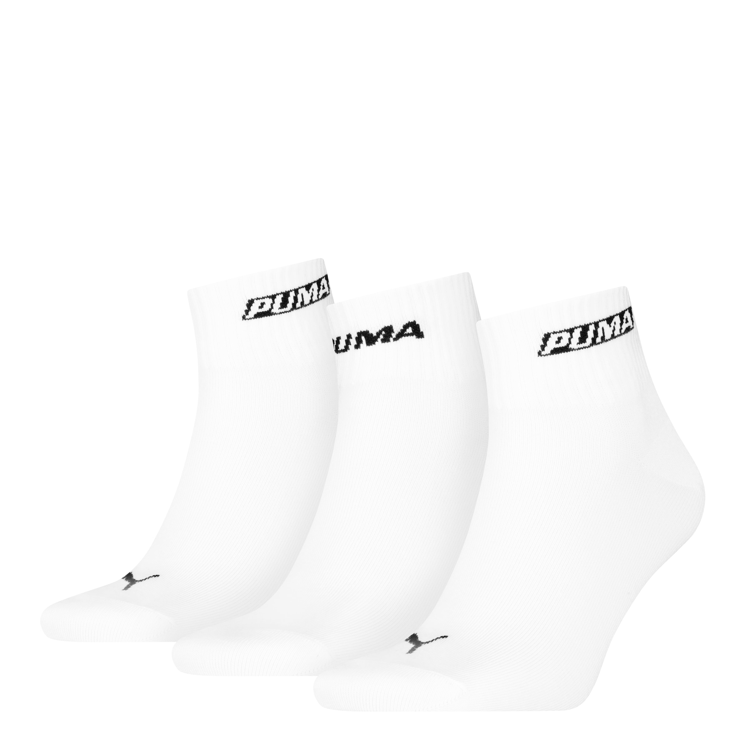PUMA Kurzsocken "PUMA UNISEX LOGO STACKING QUARTER" 3 Paar