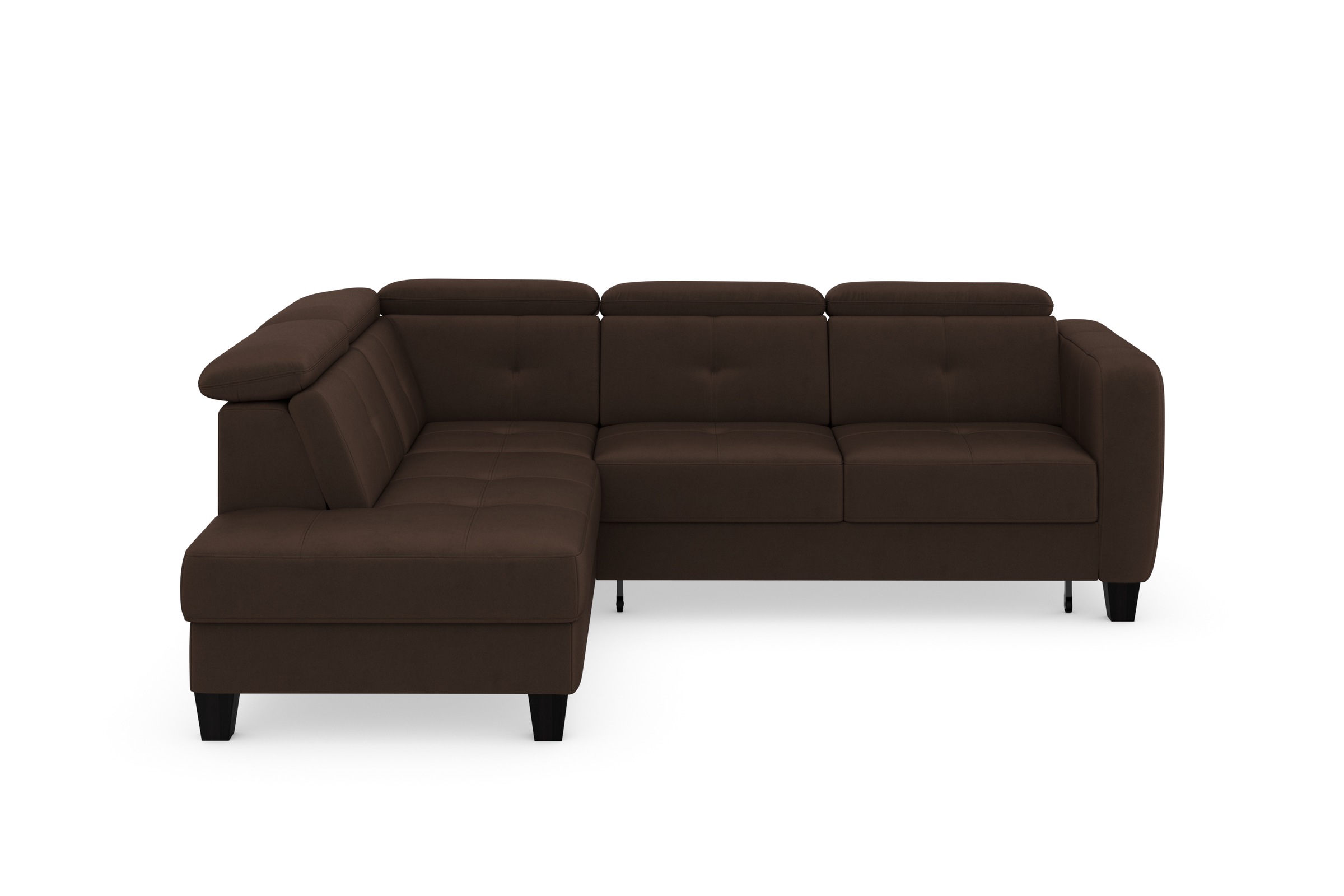 sit&more Ecksofa »Belluci L-Form«, inklusive Federkern, wahlweise mit Bettfunktion und Bettkasten