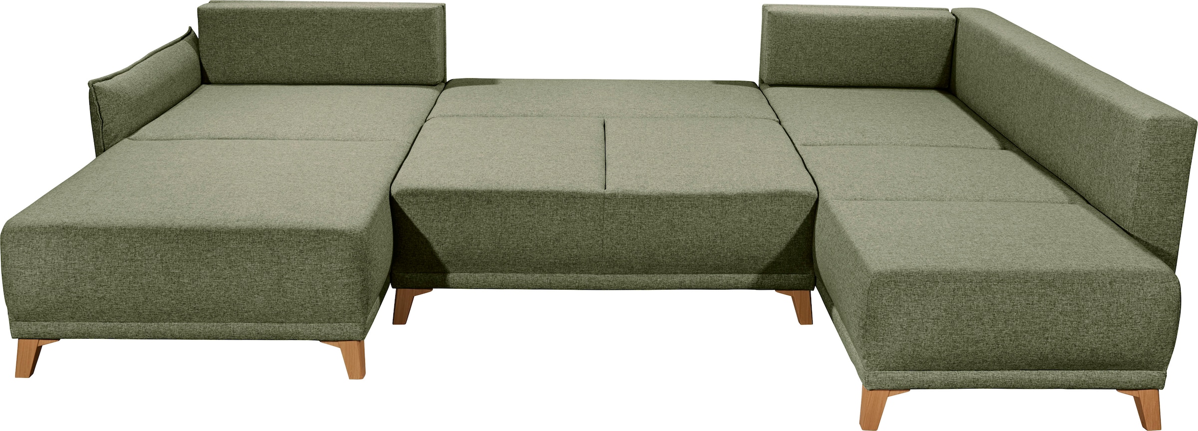 ED EXCITING DESIGN Wohnlandschaft »Pamplona U-Form«, mit Bettfunktion, Bettkasten & Zierkissen