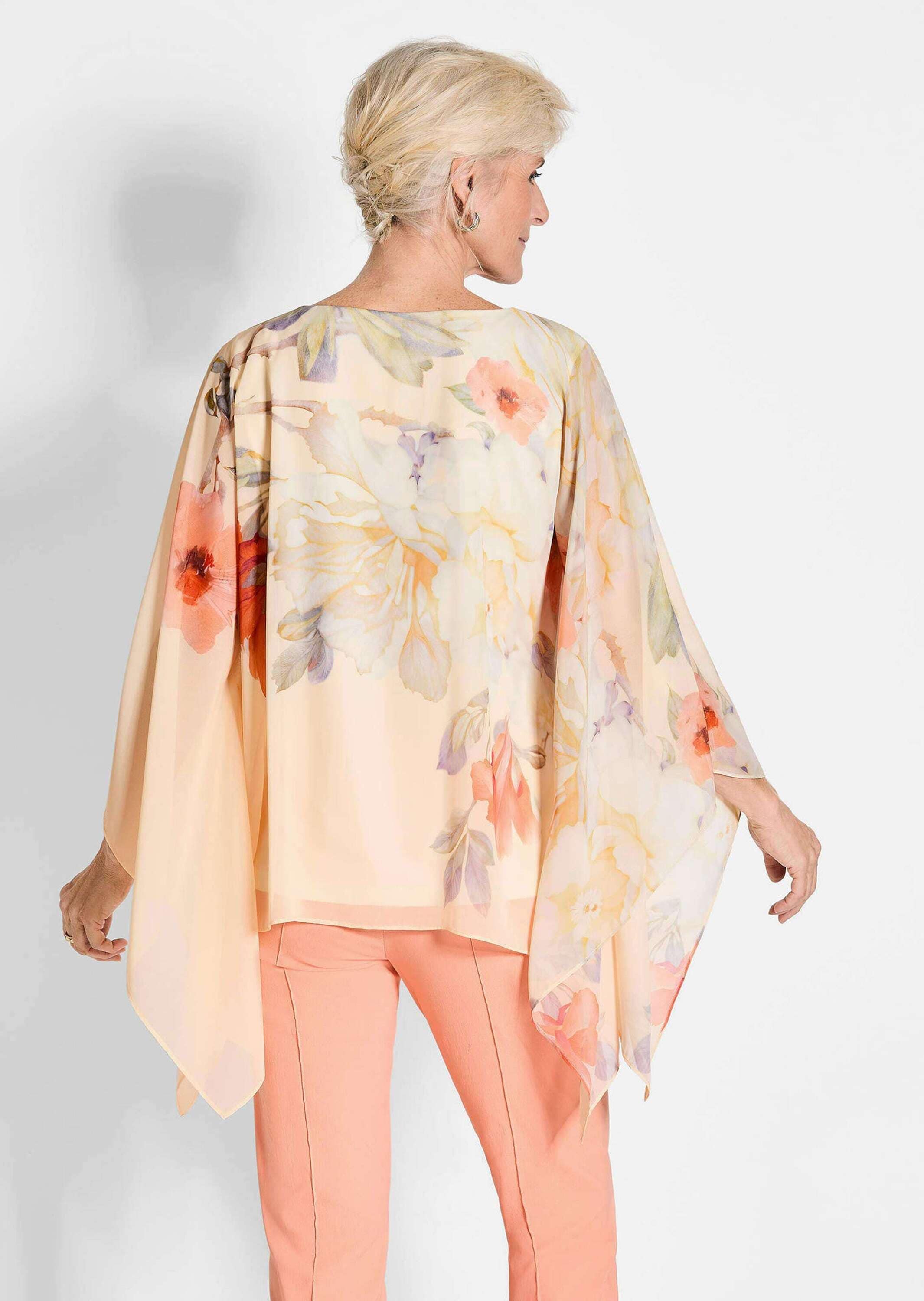 GOLDNER Satinbluse »Chiffonbluse mit floralem Design«