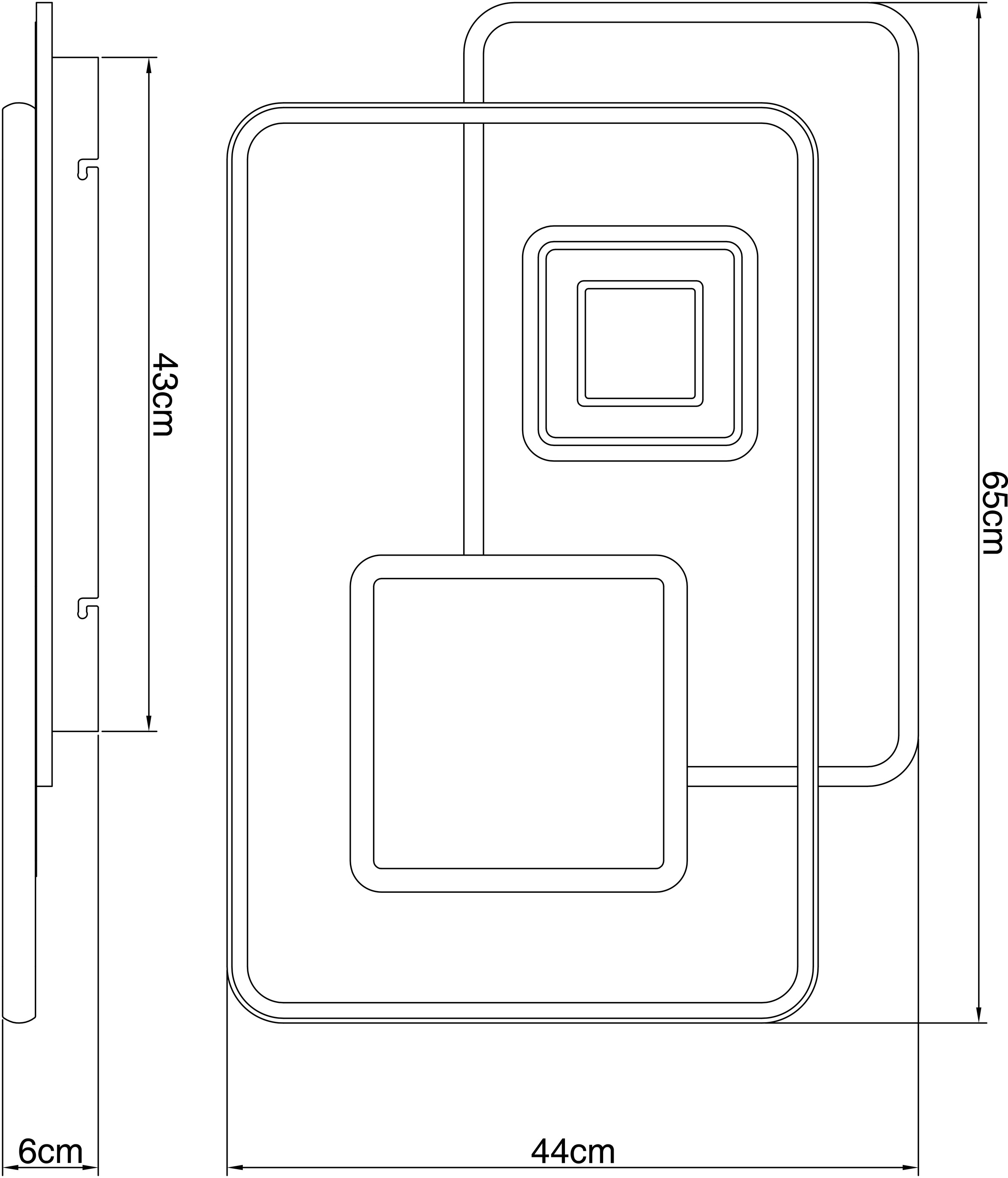GLOBO LIGHTING Deckenleuchte »RODERICK« LED-Modul 1 Stk. Deckenleuchte Weiß/Opal, dimmbar, LED 55W, Fernbedienung