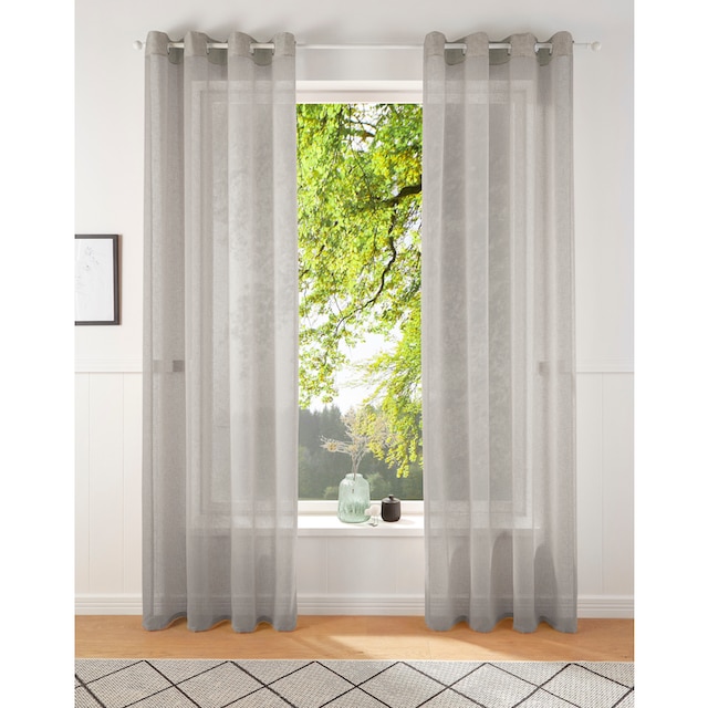 my home Gardine »REGINA«, (2 St.), Vorhang, Fertiggardine, 2-er Set,  transparent auf Rechnung | BAUR