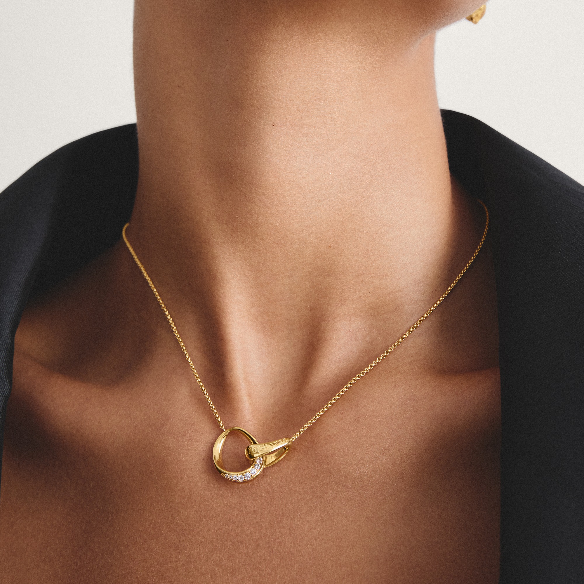 THOMAS SABO Kette mit Anhänger »Together Kette groß gelbgoldfarben« mit Zirkonia (synth.)