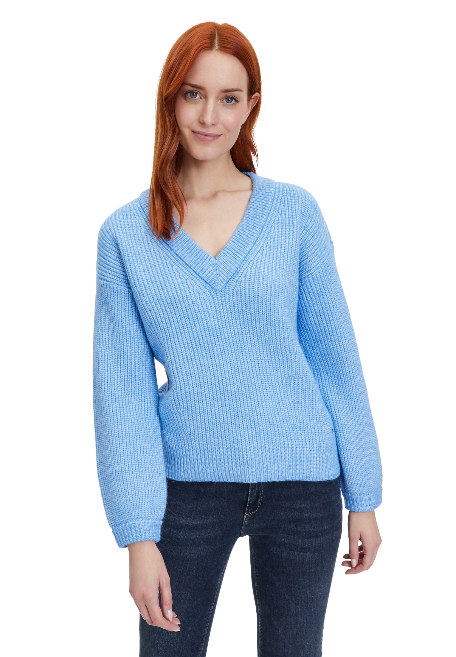 Strickpullover »Betty & Co Strickpullover mit V-Ausschnitt«, Struktur